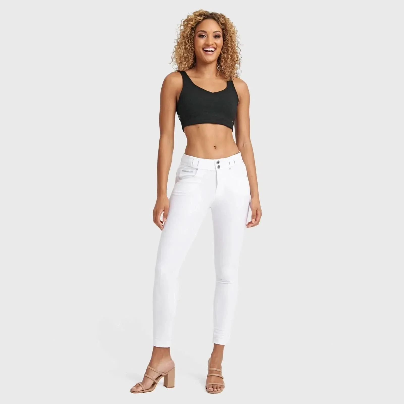 Cropped Tank Top - Black - Image 3
