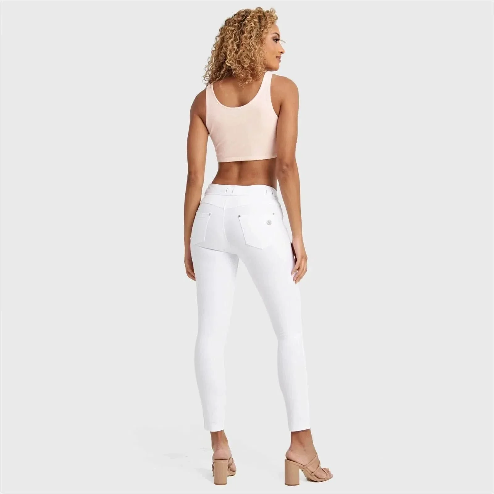 Cropped Tank Top - Peach - Image 3