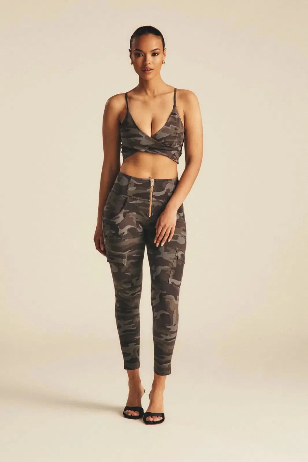Cross Front Top - Gray Camo - Image 4