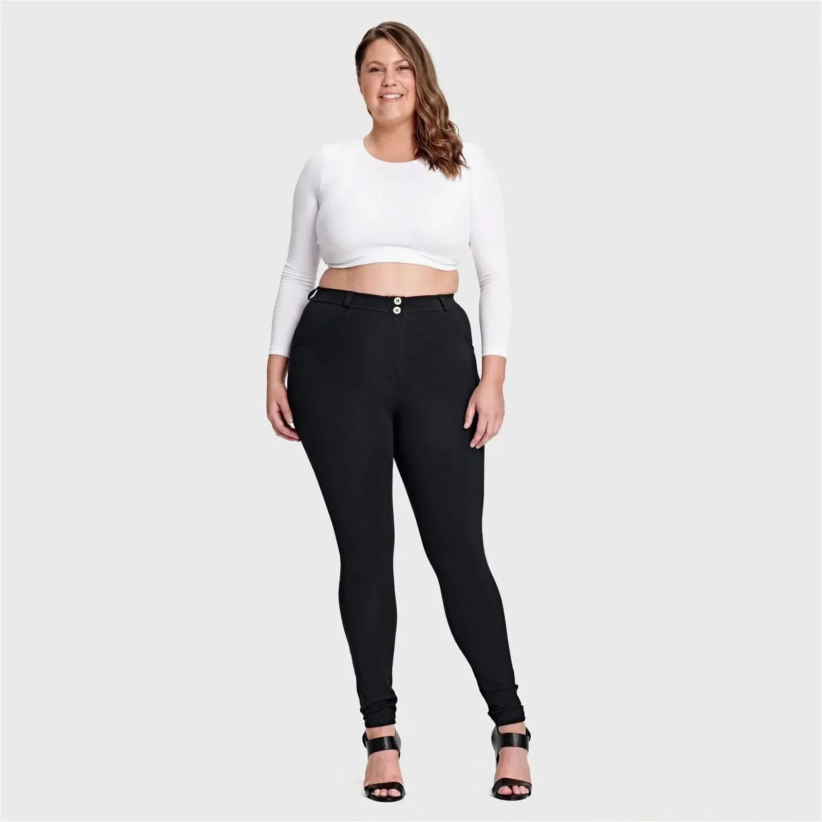 WRUP Curvy Fashion - High Waisted - Full Length - Black - Image 5