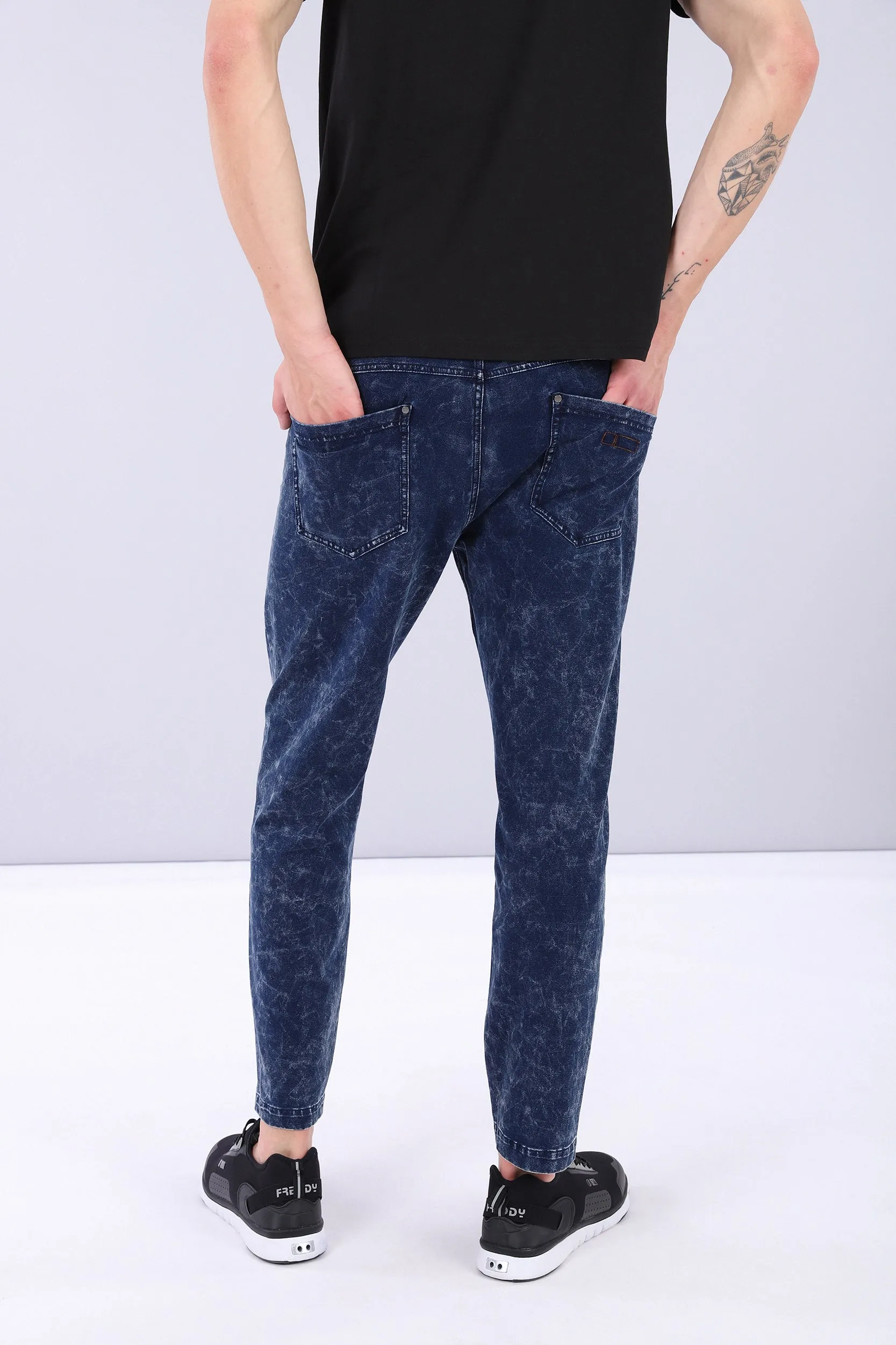 Men's Propant Denim - Dark Blue Marble Effect - Image 3