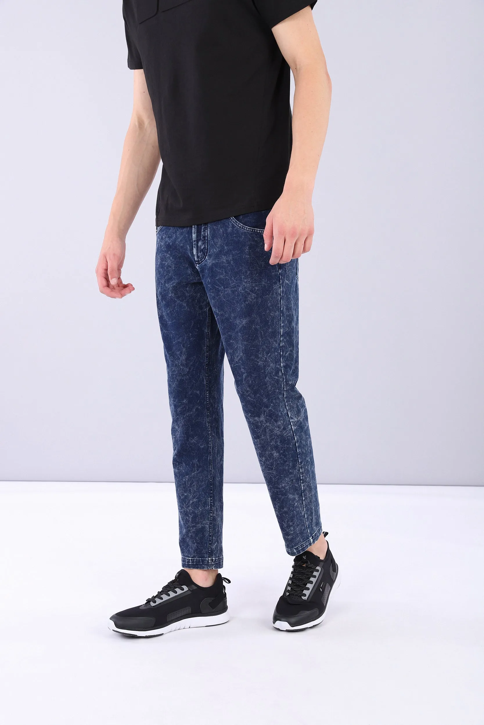 Men's Propant Denim - Dark Blue Marble Effect - Image 4