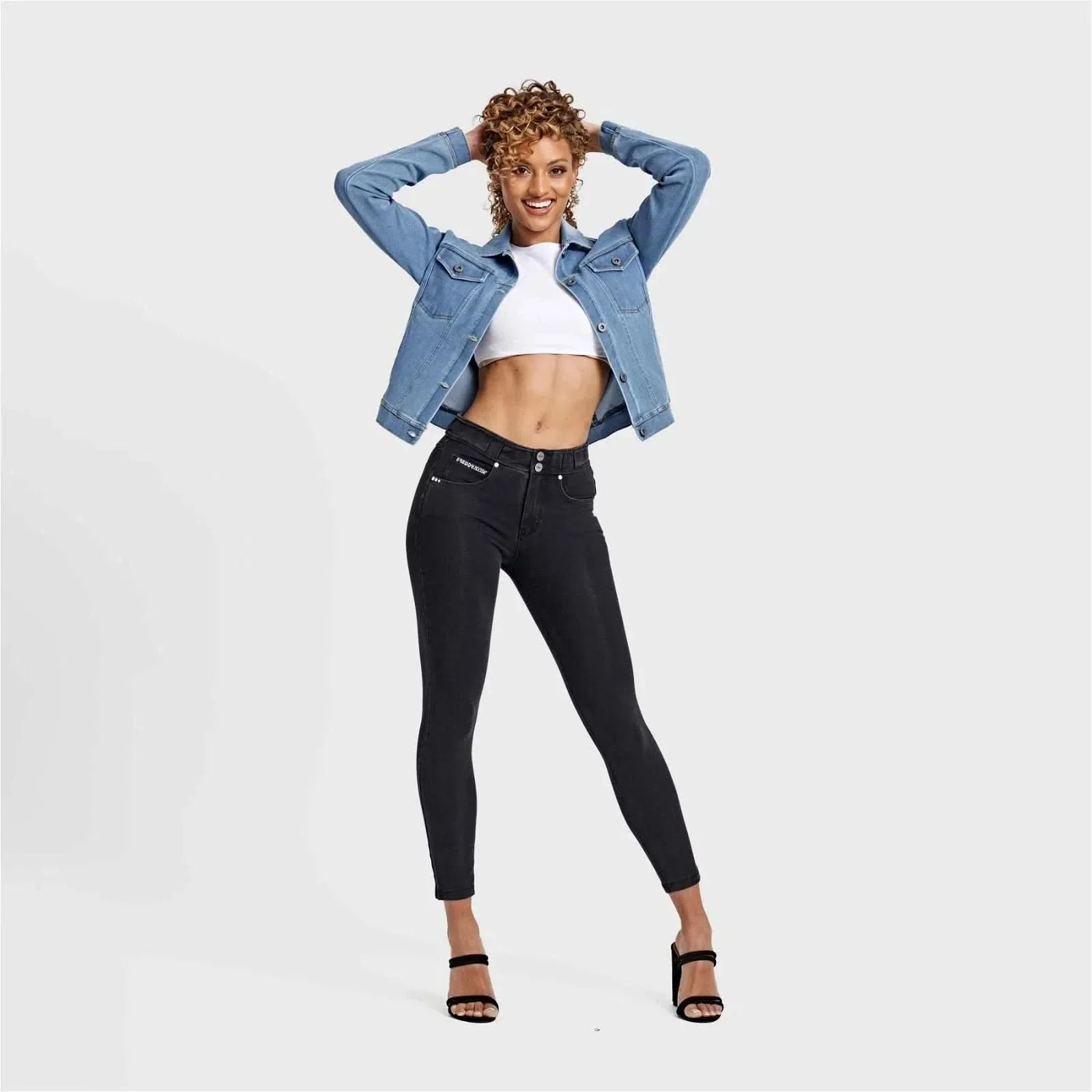 Denim Jacket - Light Blue + Yellow Stitching - Image 2