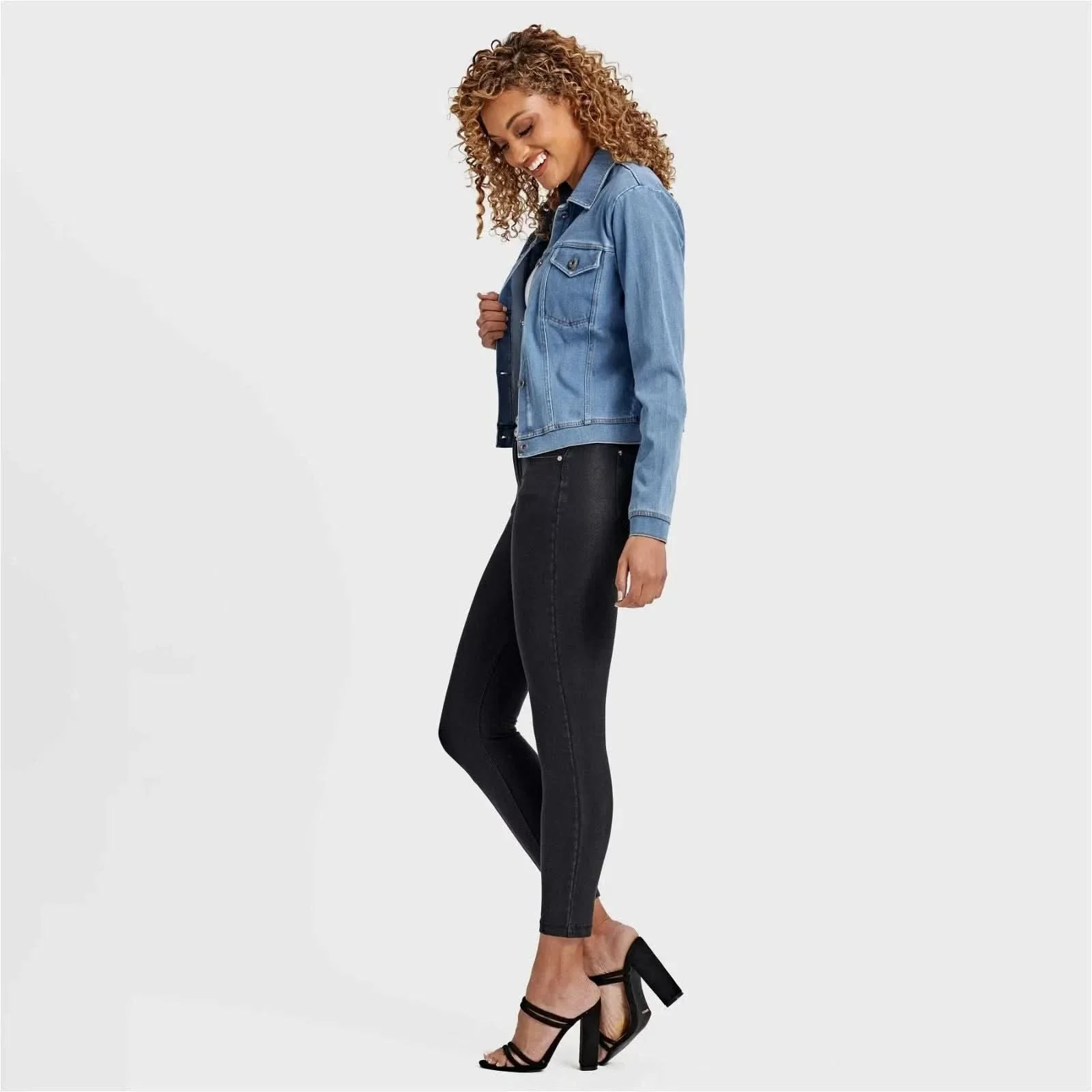 Denim Jacket - Light Blue + Yellow Stitching - Image 5