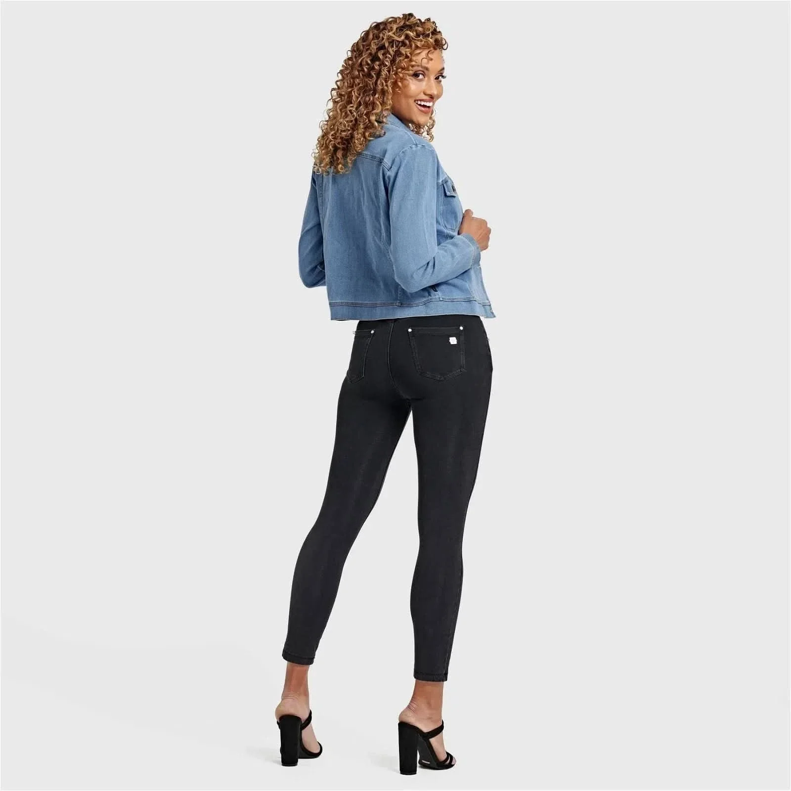 Denim Jacket - Light Blue + Yellow Stitching - Image 6