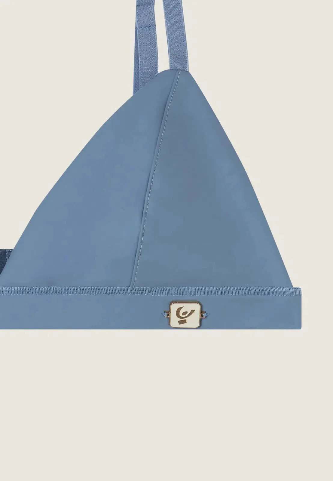 Faux Leather Bralette - Baby Blue - Image 5