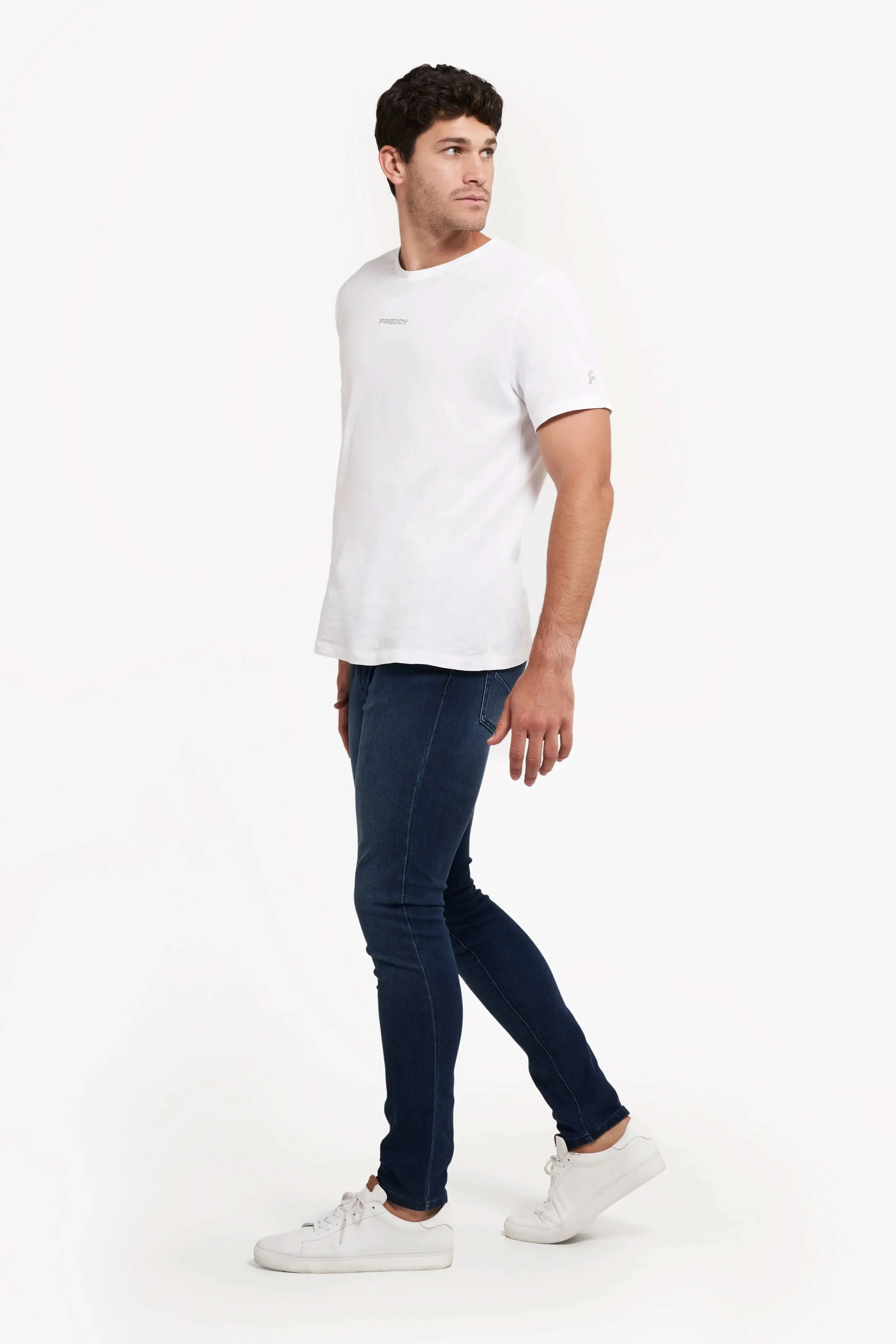 Freddy Men’s Jeans - Indigo Blue with Blue Stitching - Image 4