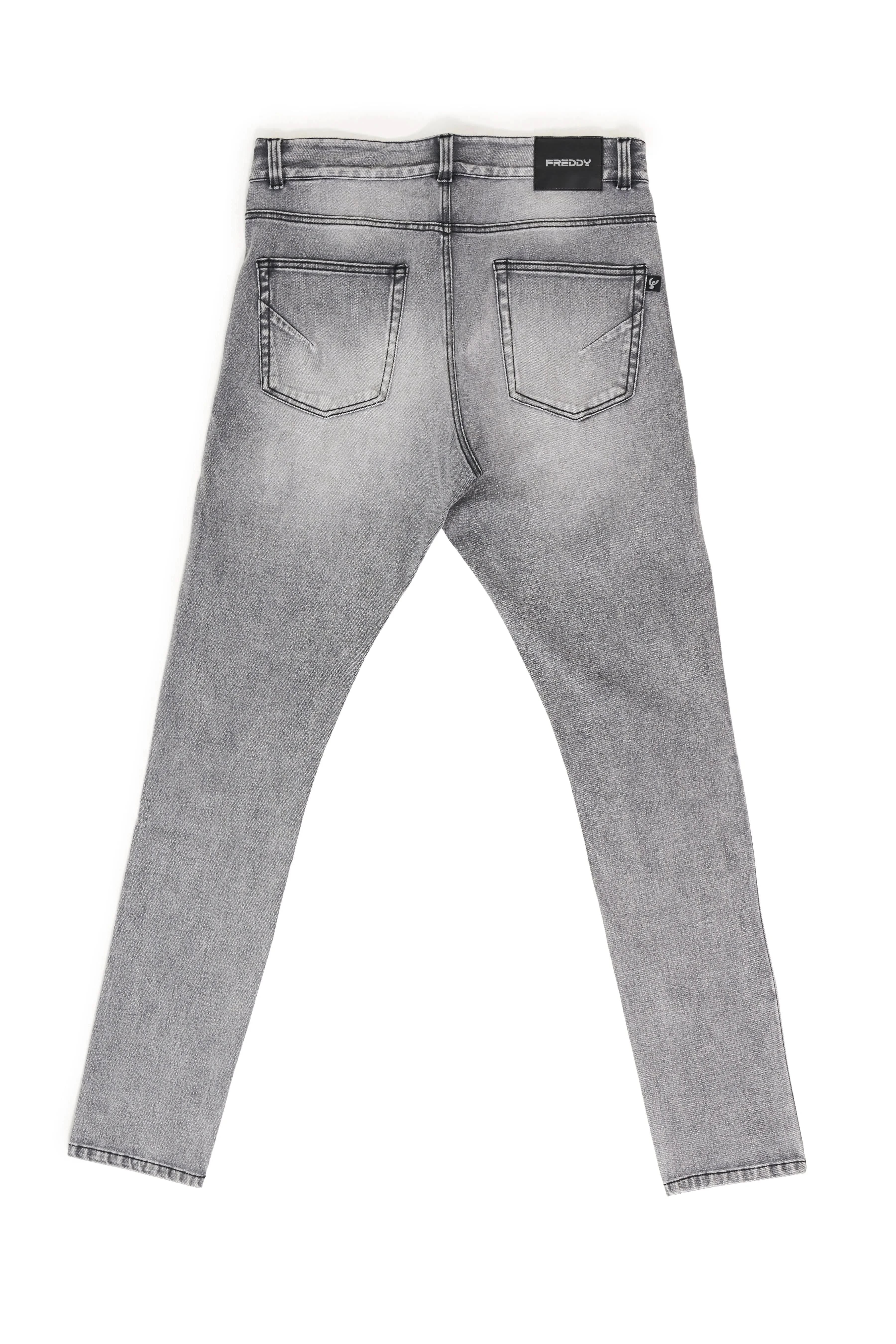 Freddy Men’s Jeans - Slate Gray with Black Stitching - Image 10
