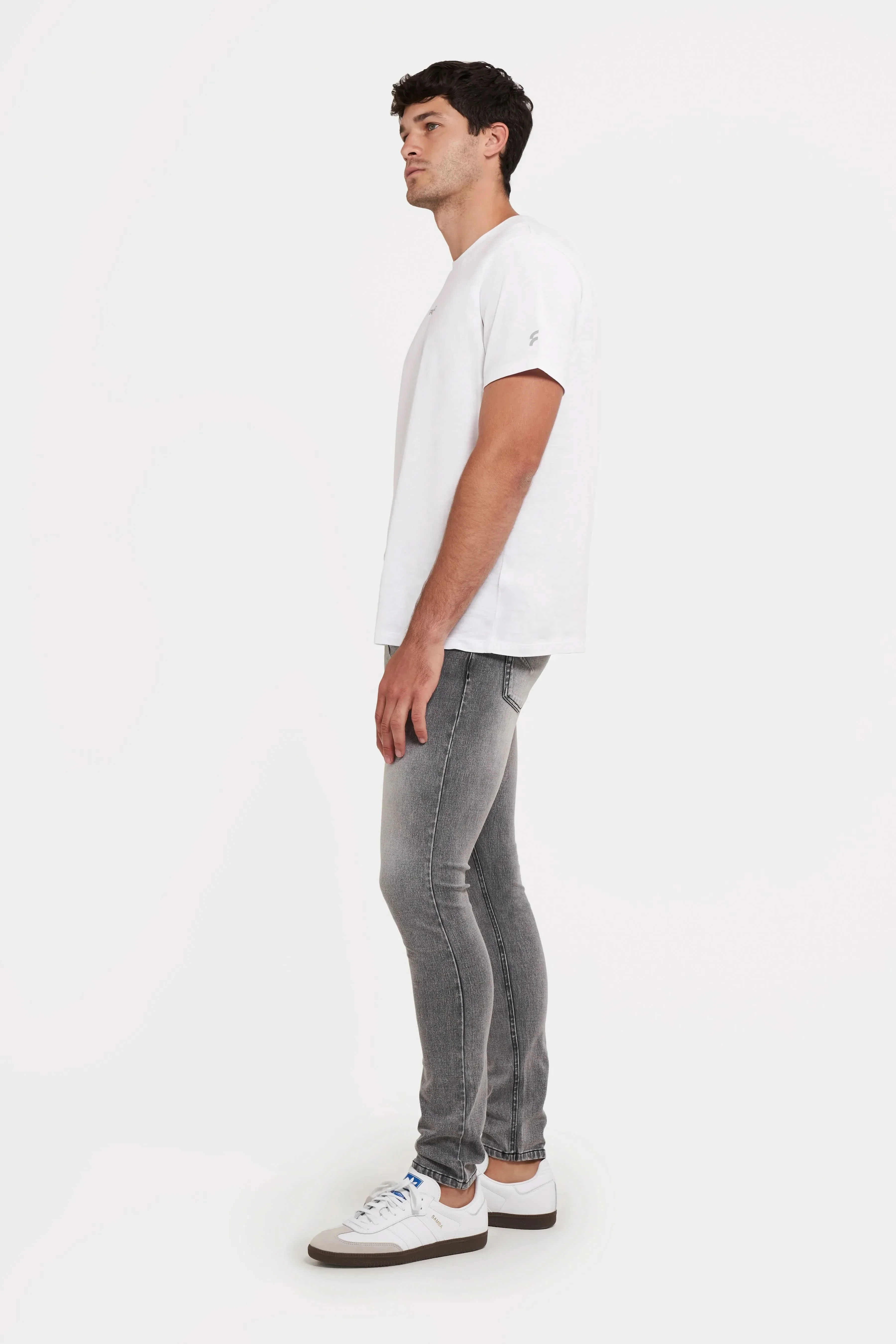 Freddy Men’s Jeans - Slate Gray with Black Stitching - Image 3