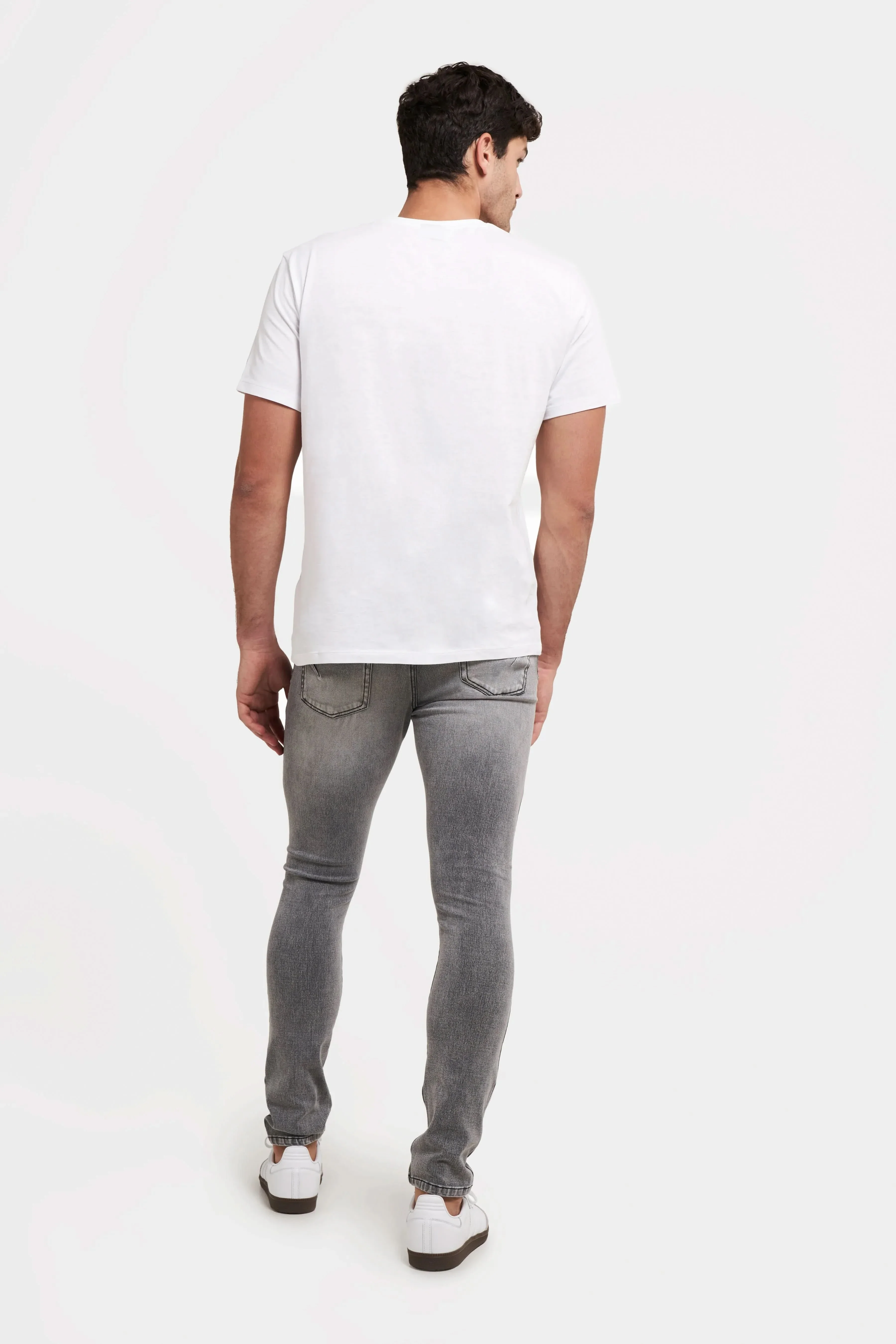 Freddy Men’s Jeans - Slate Gray with Black Stitching - Image 4