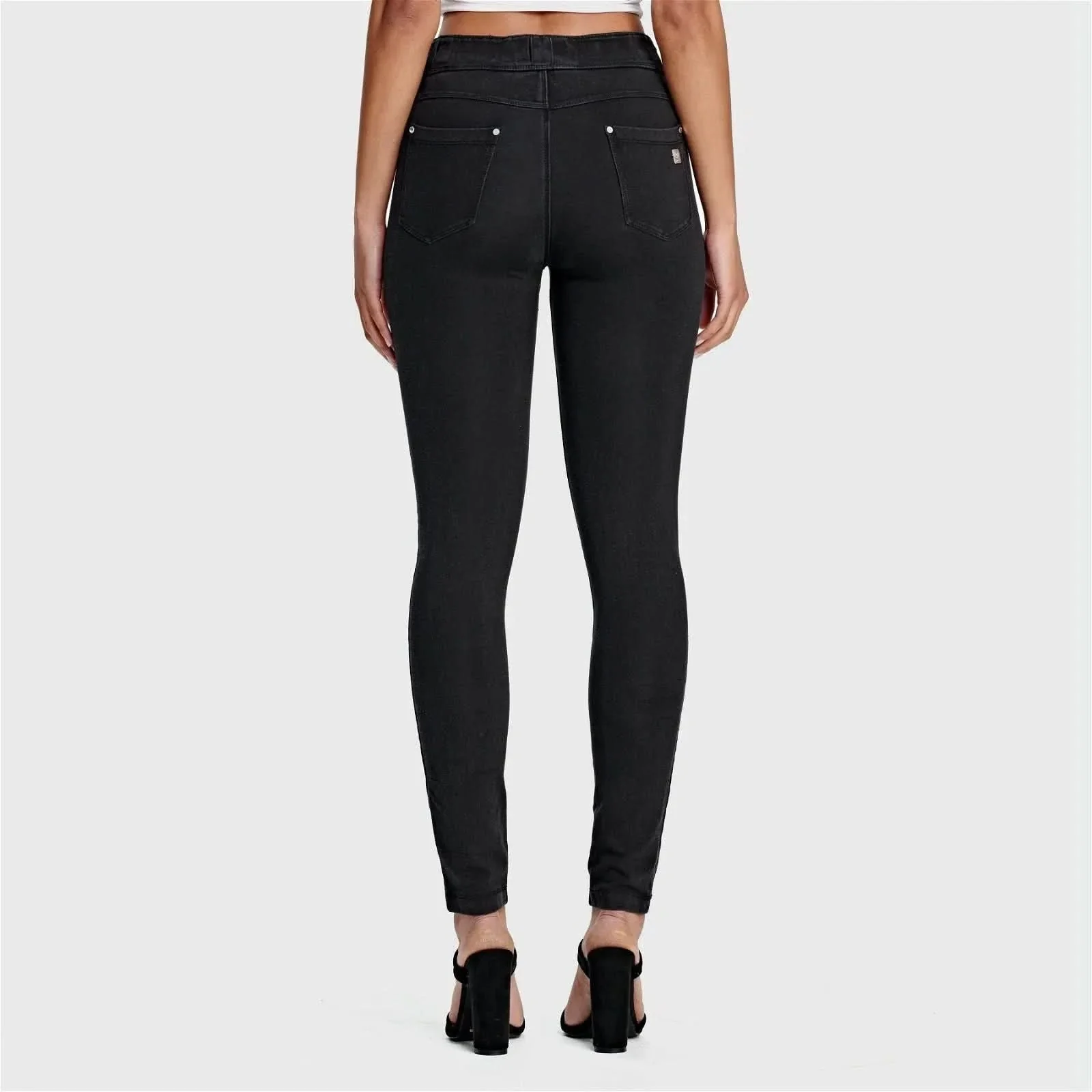 N.O.W® Denim - High Waisted - Full Length - Black + Black Stitching - Image 6