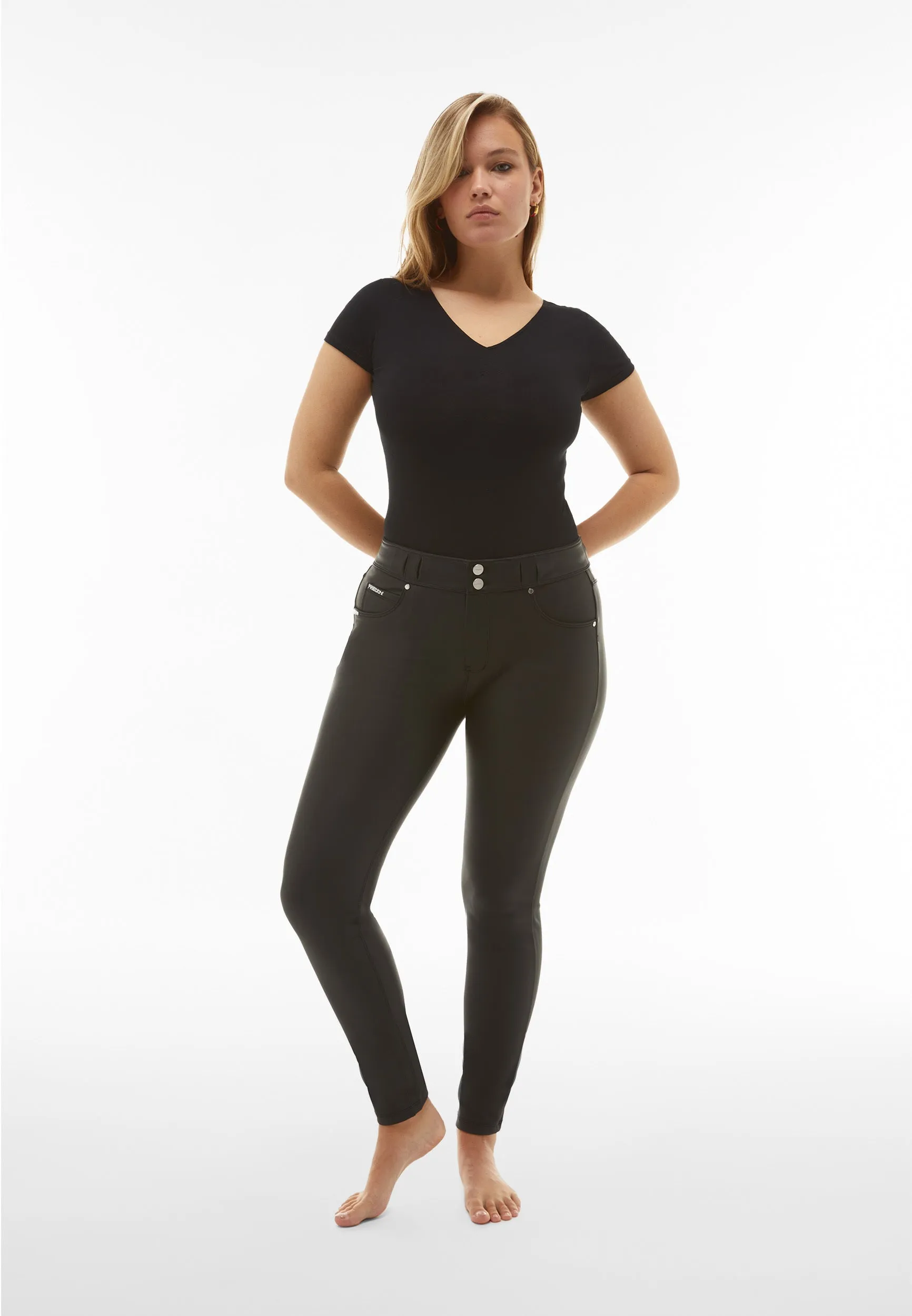 N.O.W® Faux Leather - High Waisted - Full Length - Black - Image 5