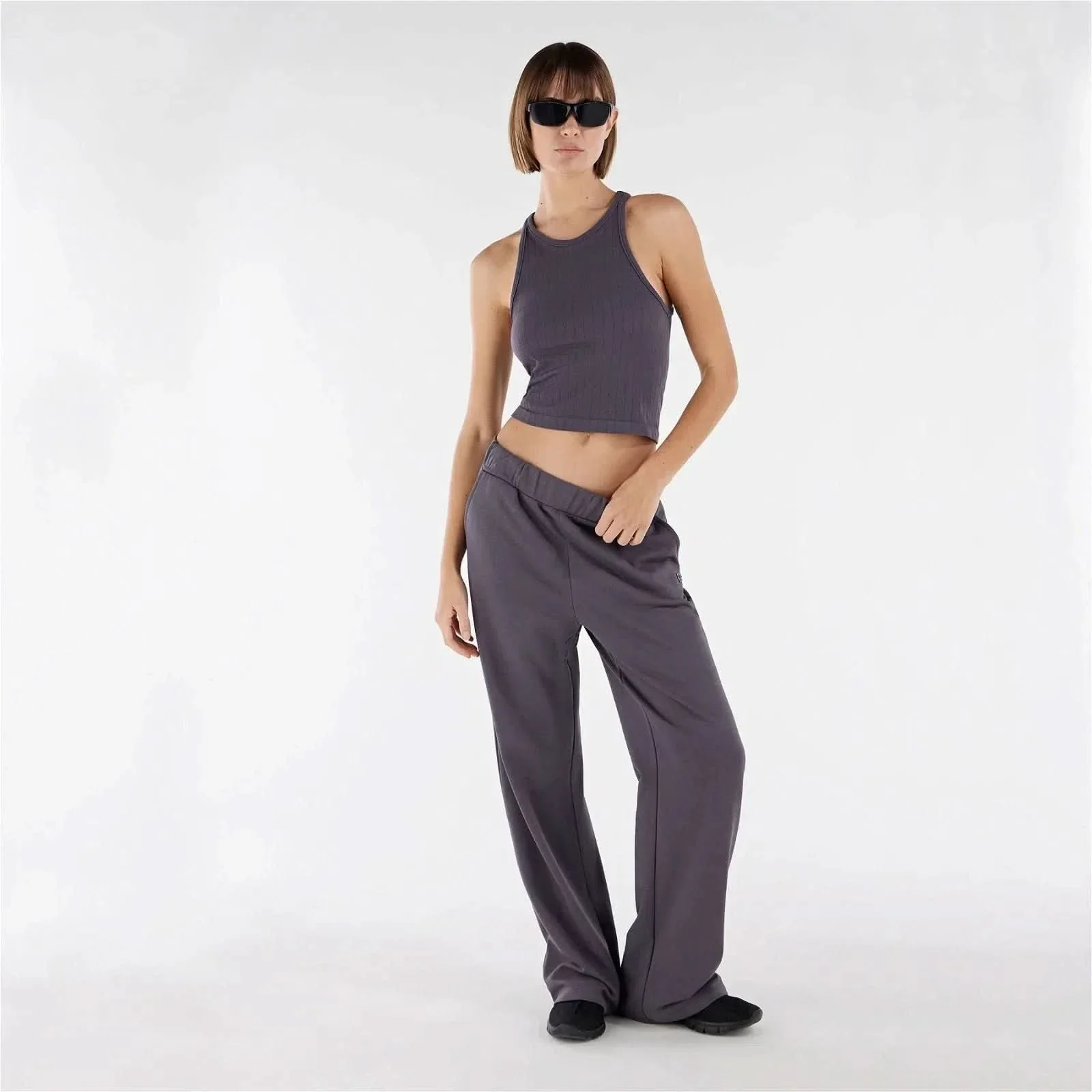 Ribbed Tank Top - Charcoal - Image 2