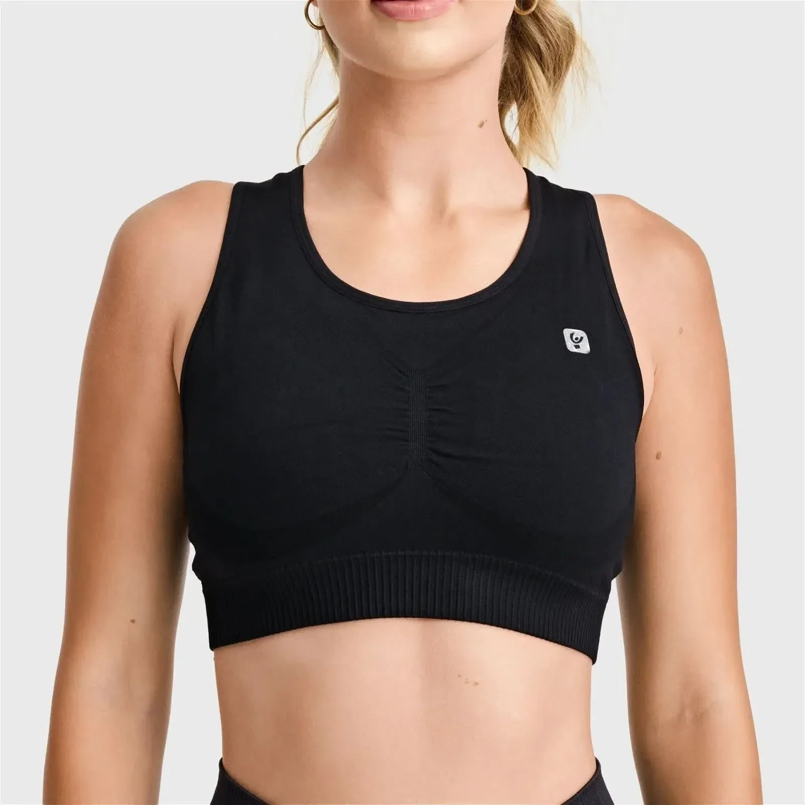 Seamless Sports Bra - Black - Image 6