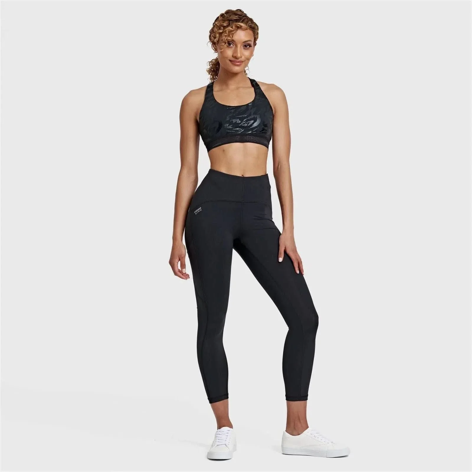 Sports Bra Tonal Zebra Print - Black - Image 5