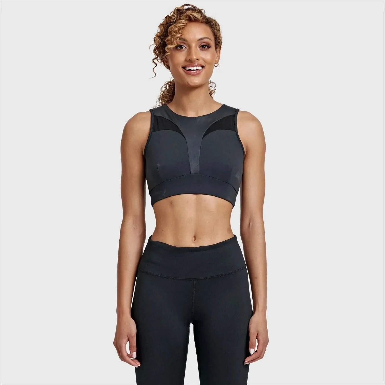 Sports Crop with Mesh Back - Black - Image 4