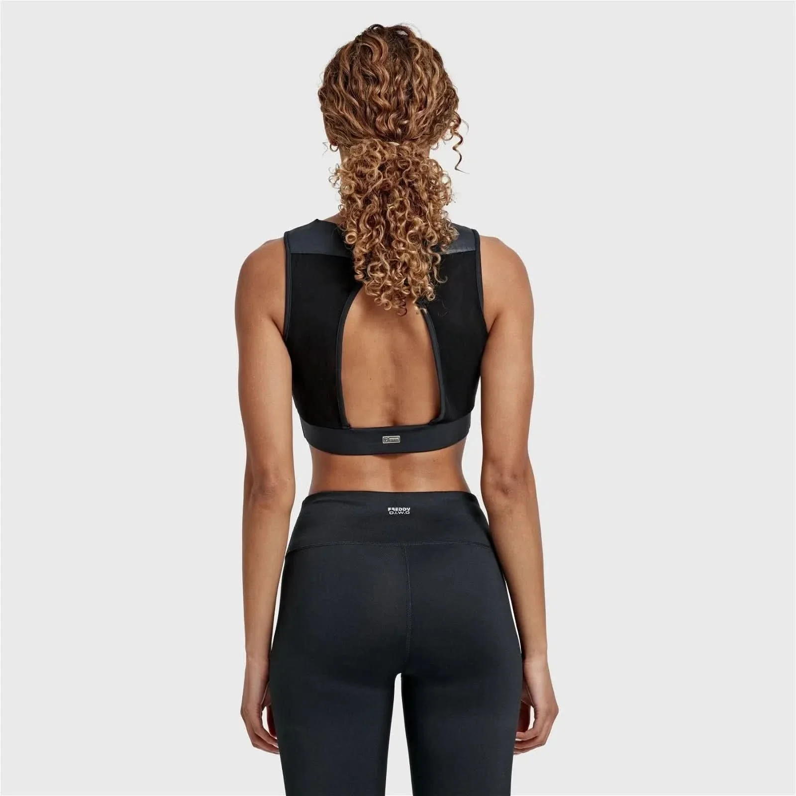 Sports Crop with Mesh Back - Black - Image 5