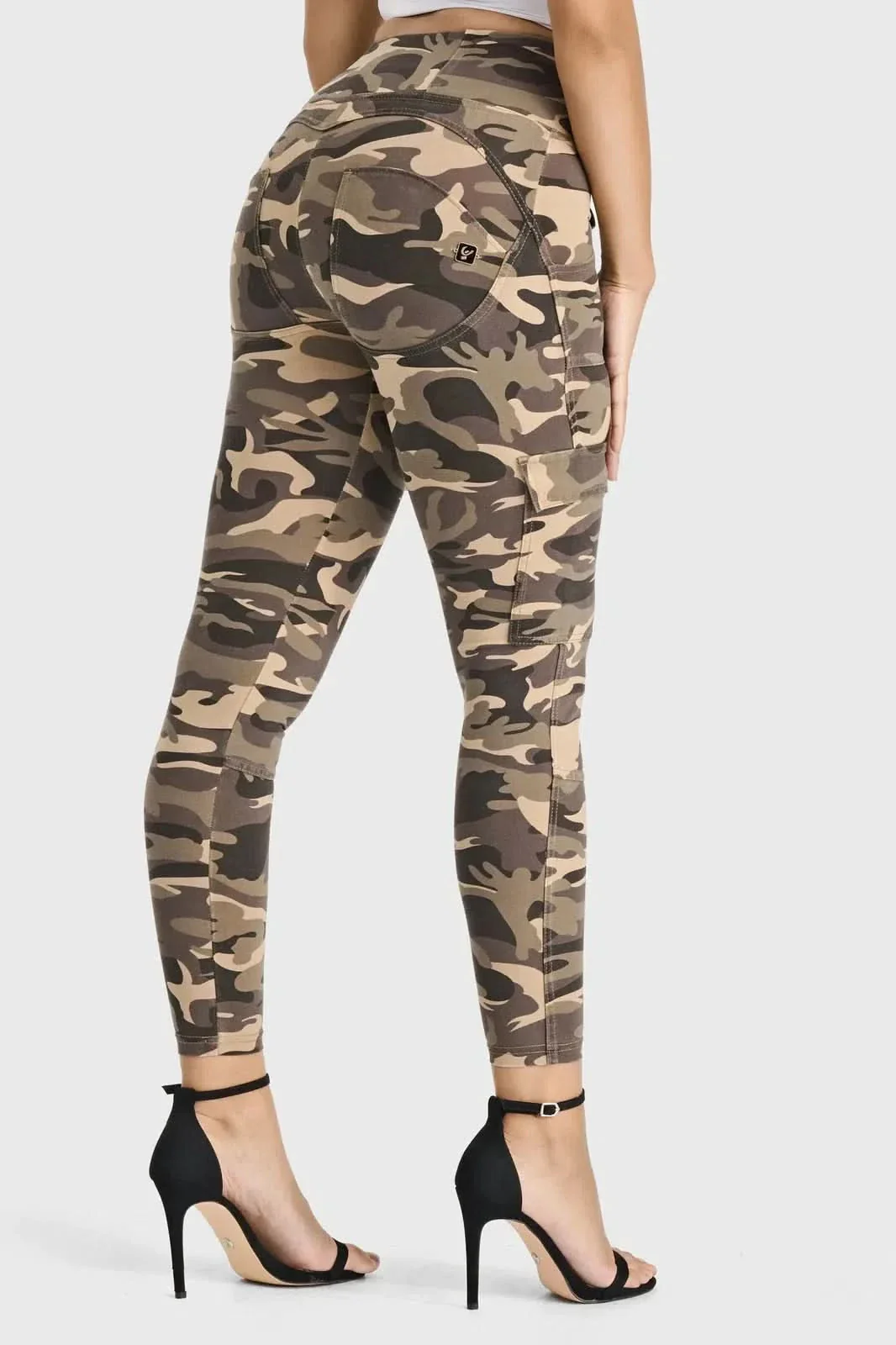 WRUP Cargo Fashion - High Waisted - Ankle Length - Brown Camo - Image 6
