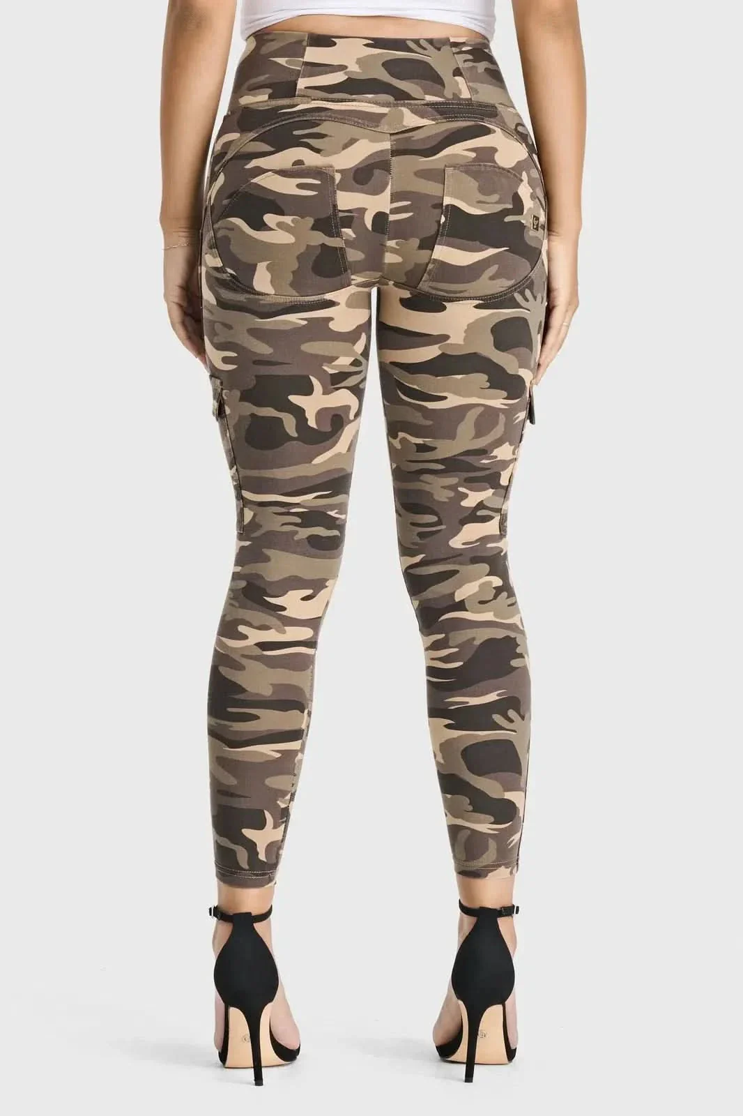 WRUP Cargo Fashion - High Waisted - Ankle Length - Brown Camo - Image 7