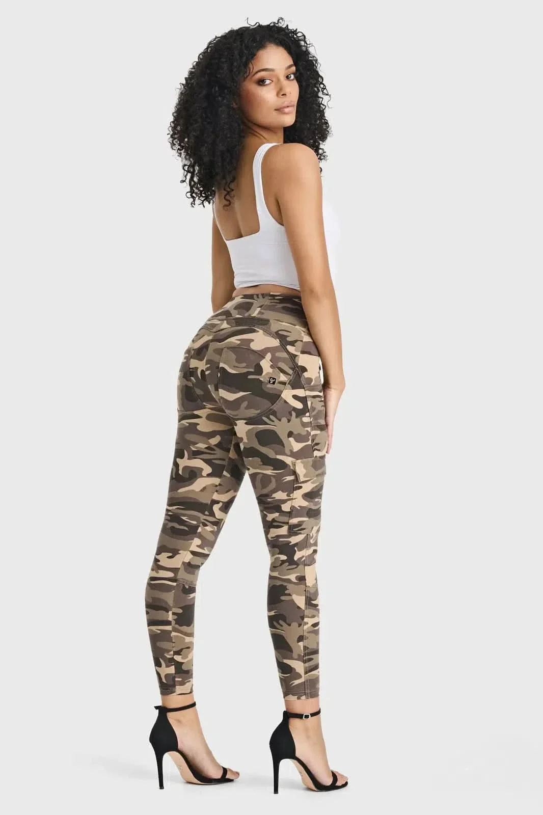 WRUP Cargo Fashion - High Waisted - Ankle Length - Brown Camo - Image 8