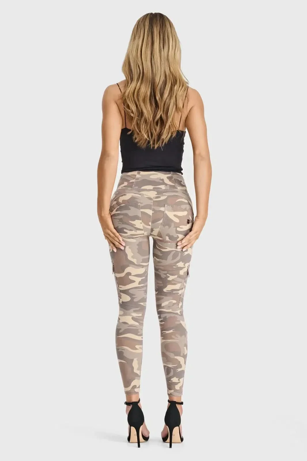 WRUP Cargo Fashion - High Waisted - Ankle Length - Sand Camo - Image 5