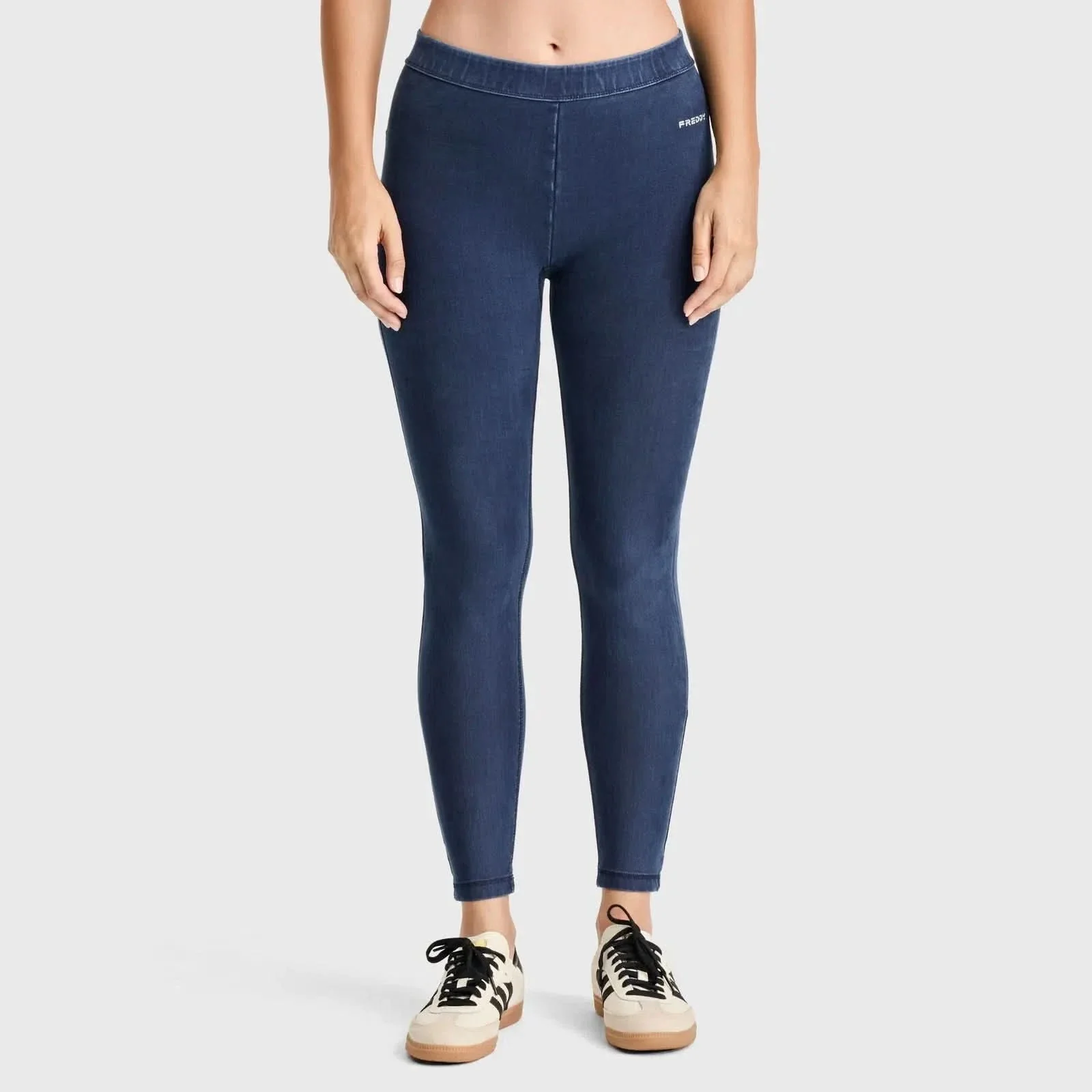 WRUP Core Denim - Mid Rise - Ankle Length - Dark Blue + Blue Stitching - Image 4