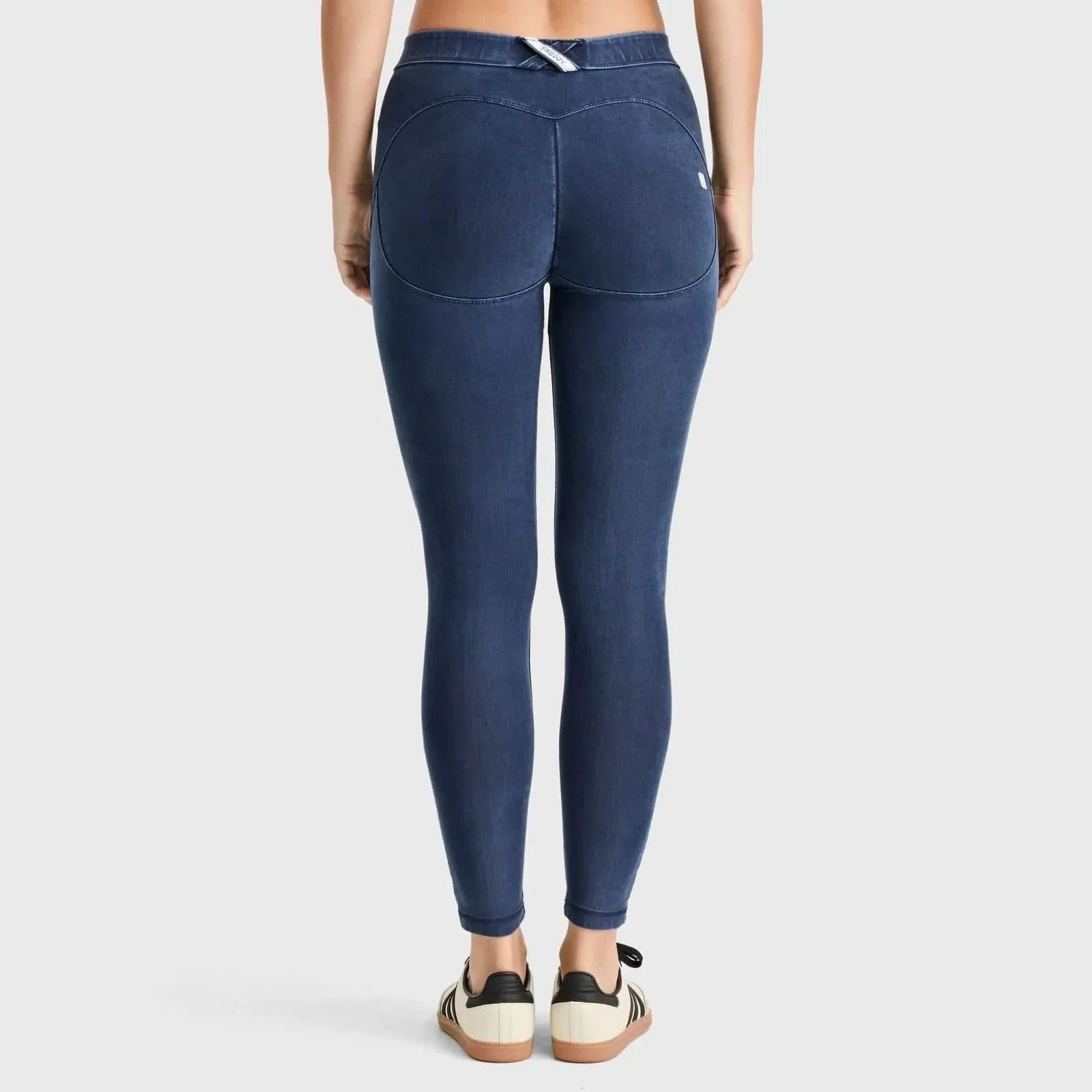 WRUP Core Denim - Mid Rise - Ankle Length - Dark Blue + Blue Stitching - Image 5
