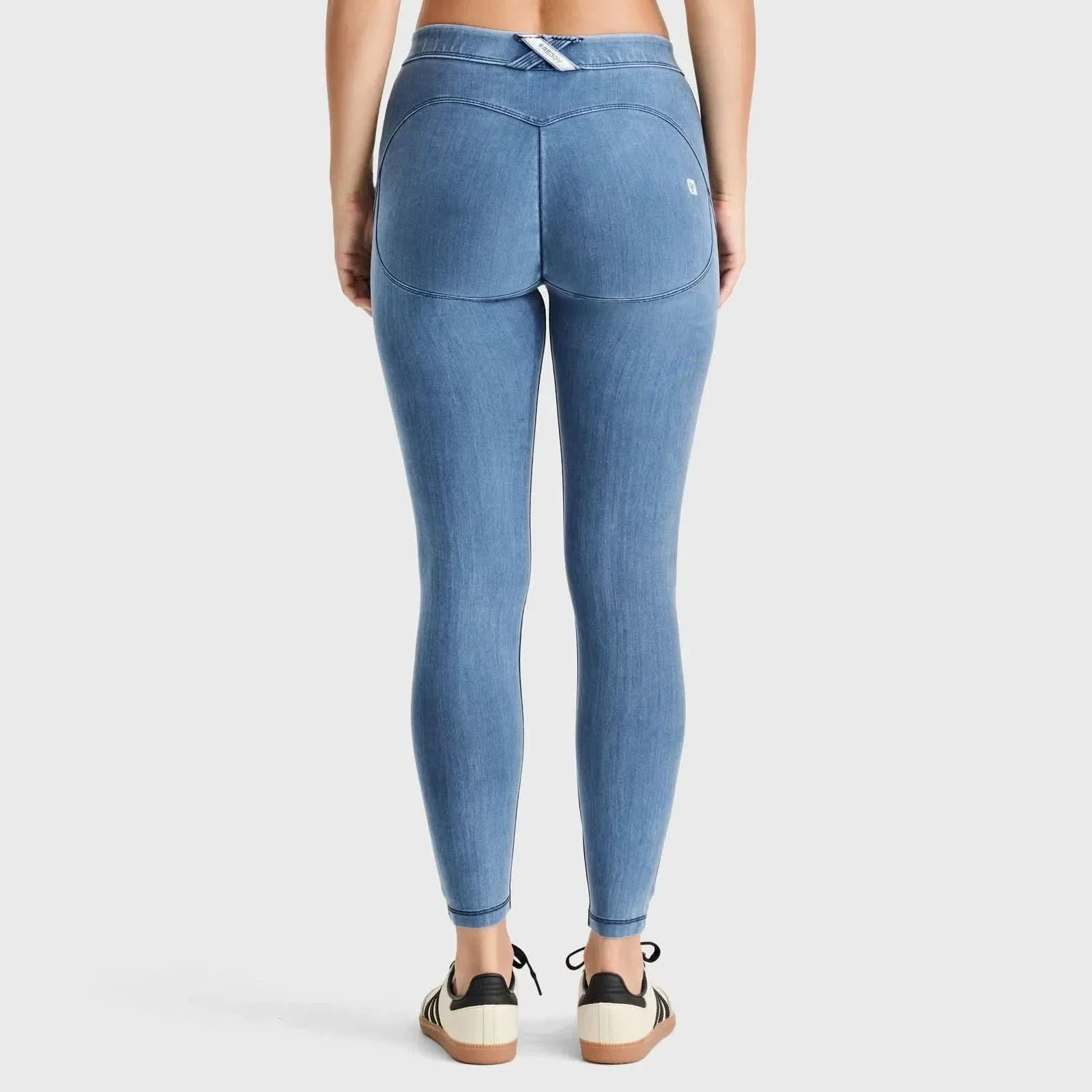 WRUP Core Denim - Mid Rise - Ankle Length - Light Blue + Blue Stitching - Image 6