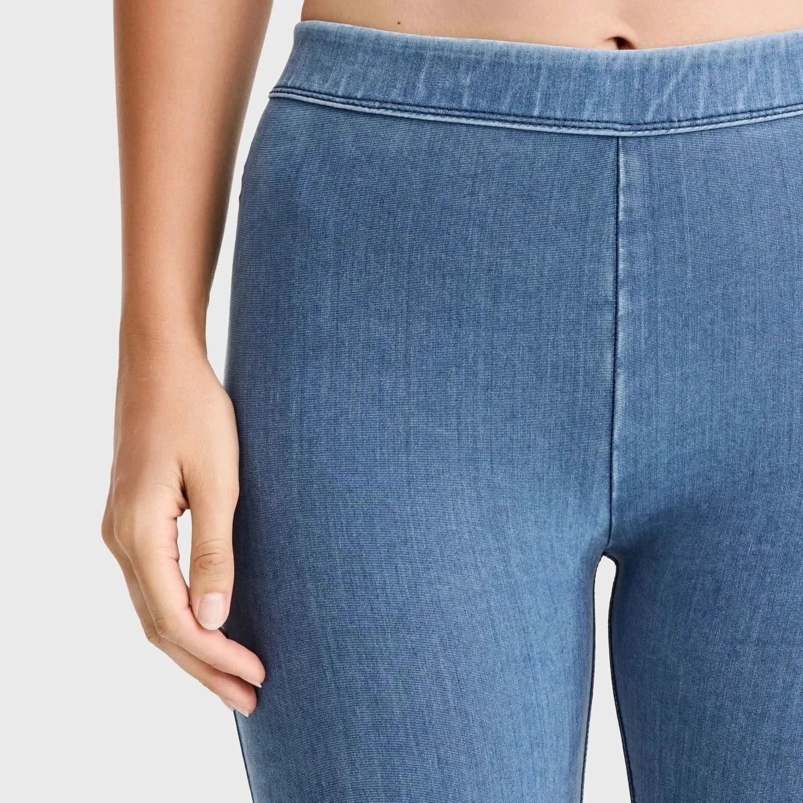 WRUP Core Denim - Mid Rise - Ankle Length - Light Blue + Blue Stitching - Image 8