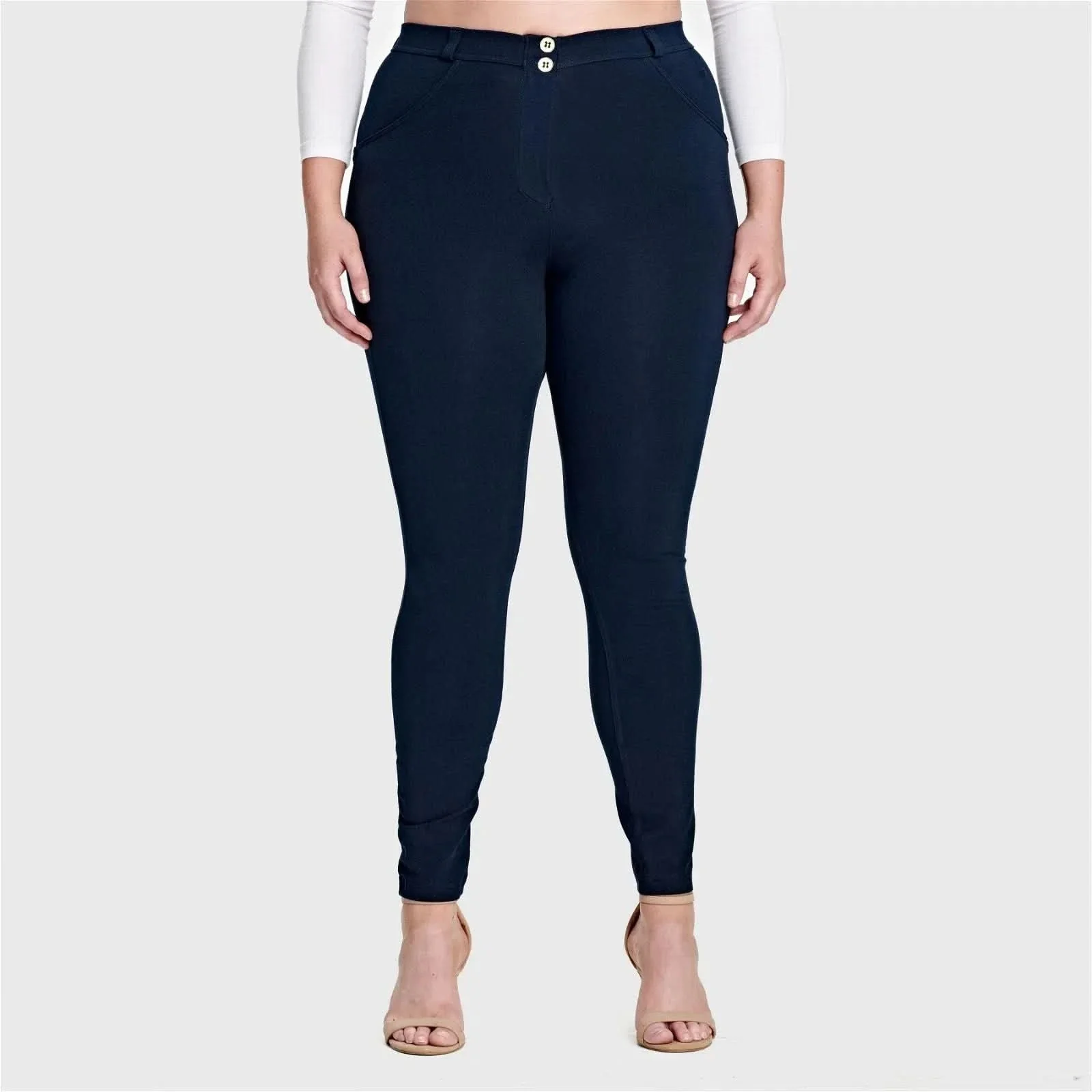 WRUP Curvy Fashion - High Waisted - Full Length - Navy Blue - Image 3