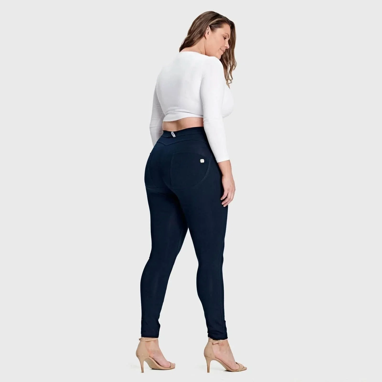 WRUP Curvy Fashion - High Waisted - Full Length - Navy Blue - Image 5