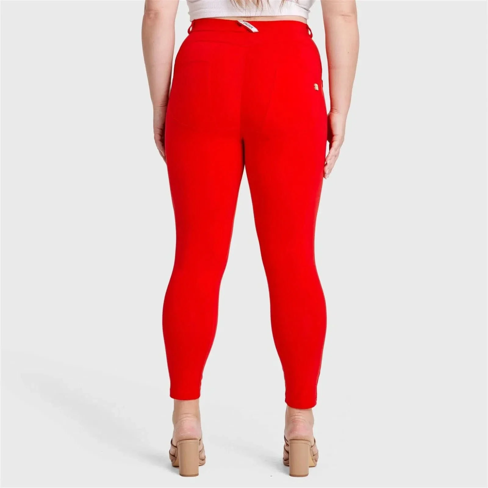 WRUP Curvy Fashion - High Waisted - Full Length - Red - Image 5