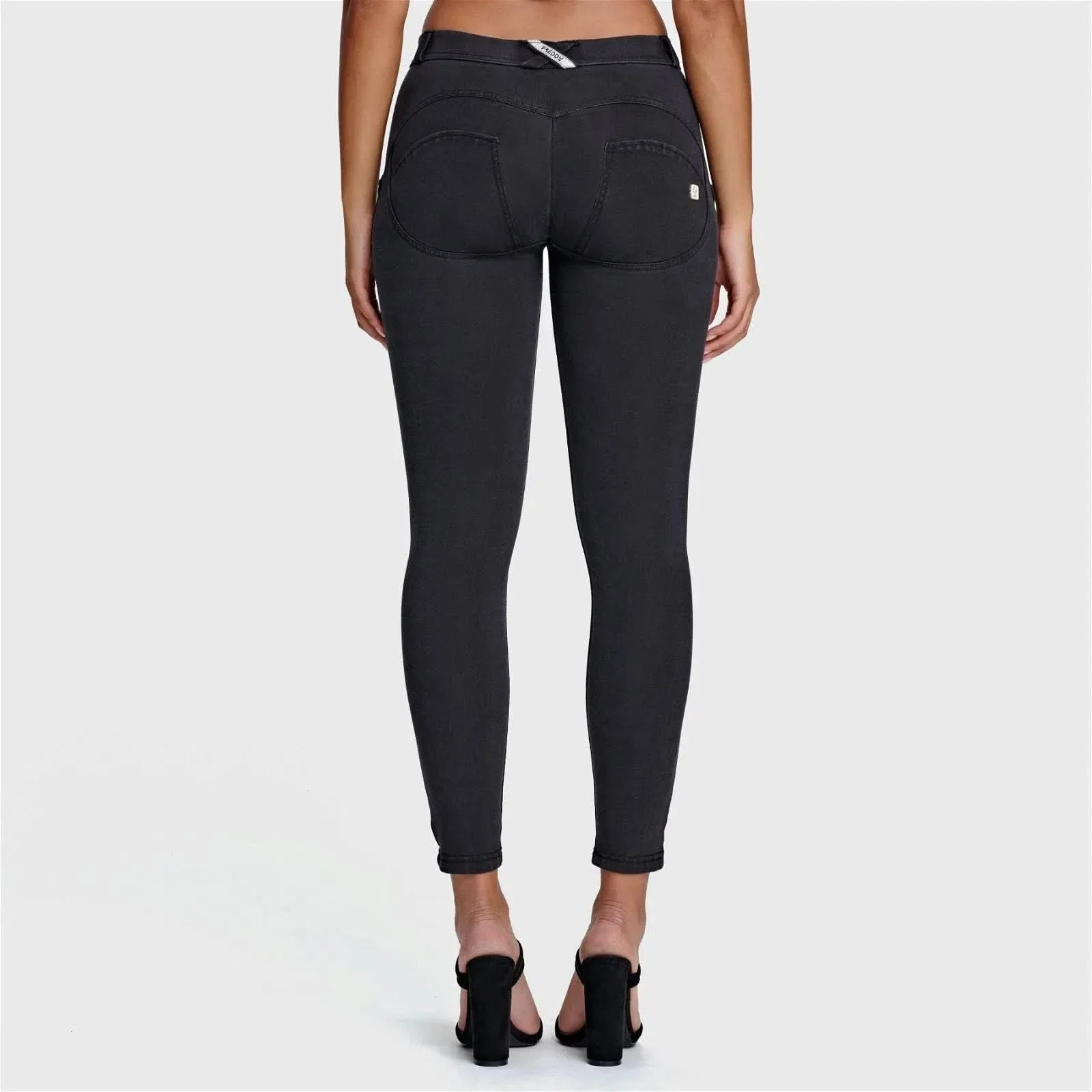 WRUP Denim - Mid Rise - Ankle Length - Black + Black Stitching - Image 4