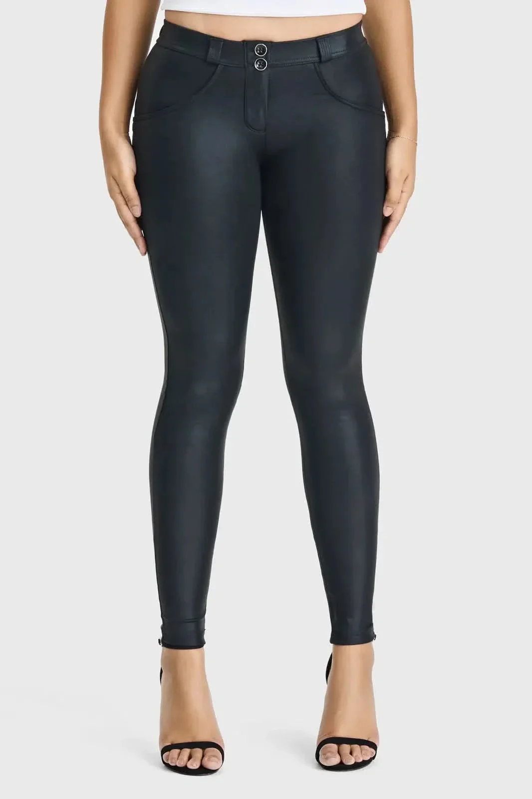 WRUP Luxe Shimmer - Mid Rise - Full Length - Black - Image 6