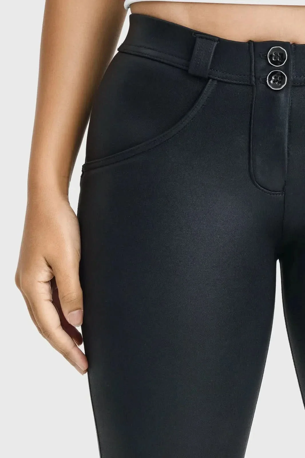 WRUP Luxe Shimmer - Mid Rise - Full Length - Black - Image 8