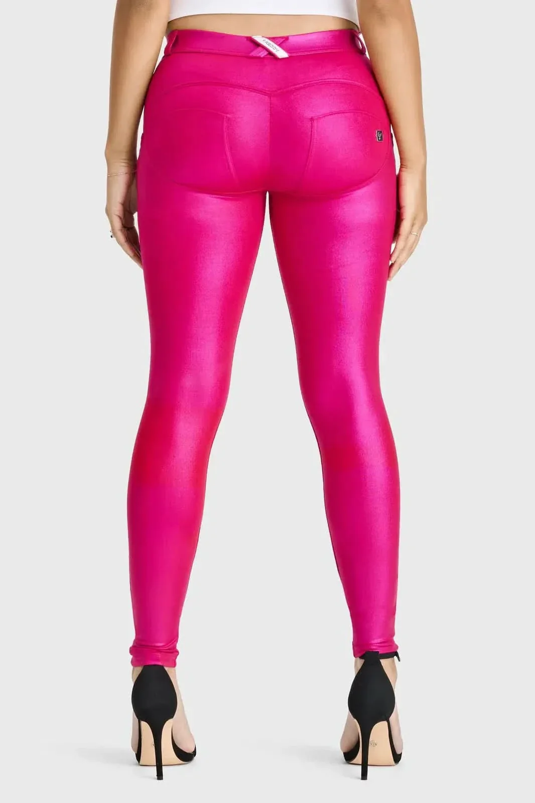 WRUP Luxe Shimmer - Mid Rise - Full Length - Hot Pink - Image 6