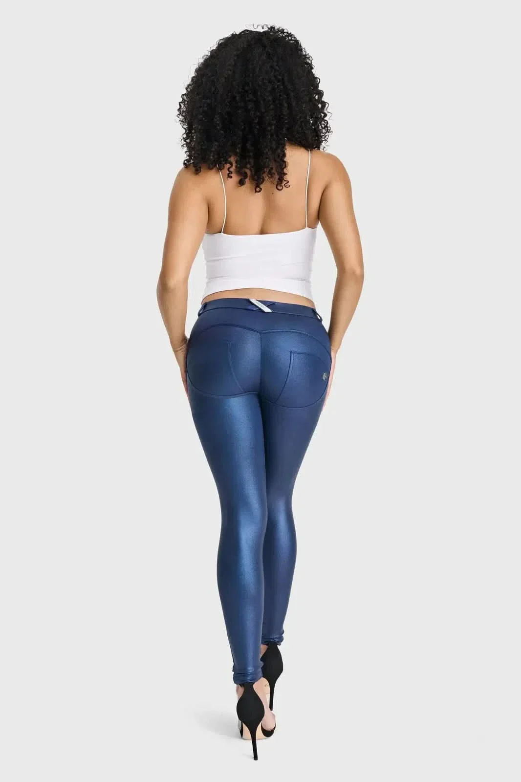 WRUP Luxe Shimmer - Mid Rise - Full Length - Navy Blue - Image 4