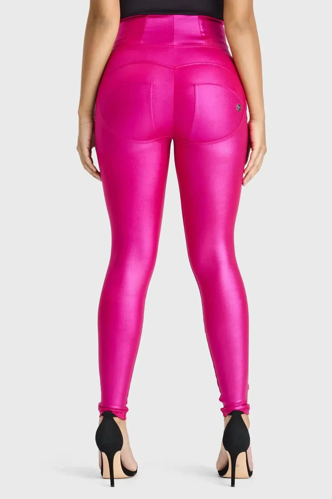WRUP Luxe Shimmer - Super High Waisted - Full Length - Hot Pink - Image 7