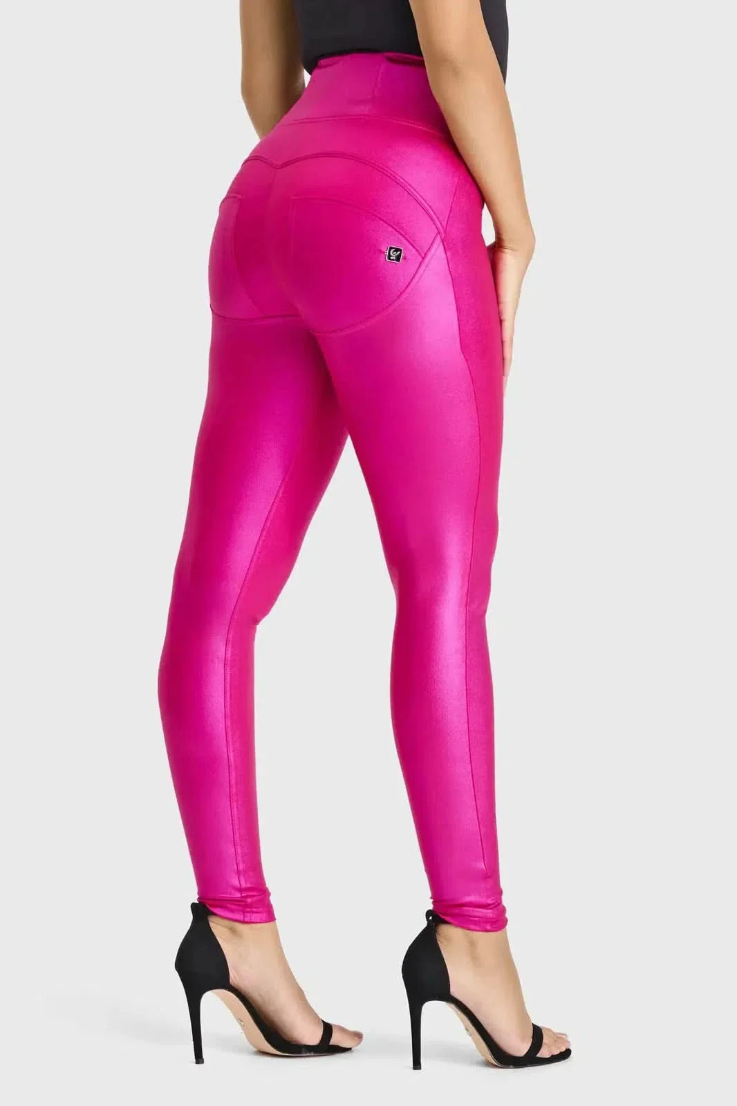 WRUP Luxe Shimmer - Super High Waisted - Full Length - Hot Pink - Image 9