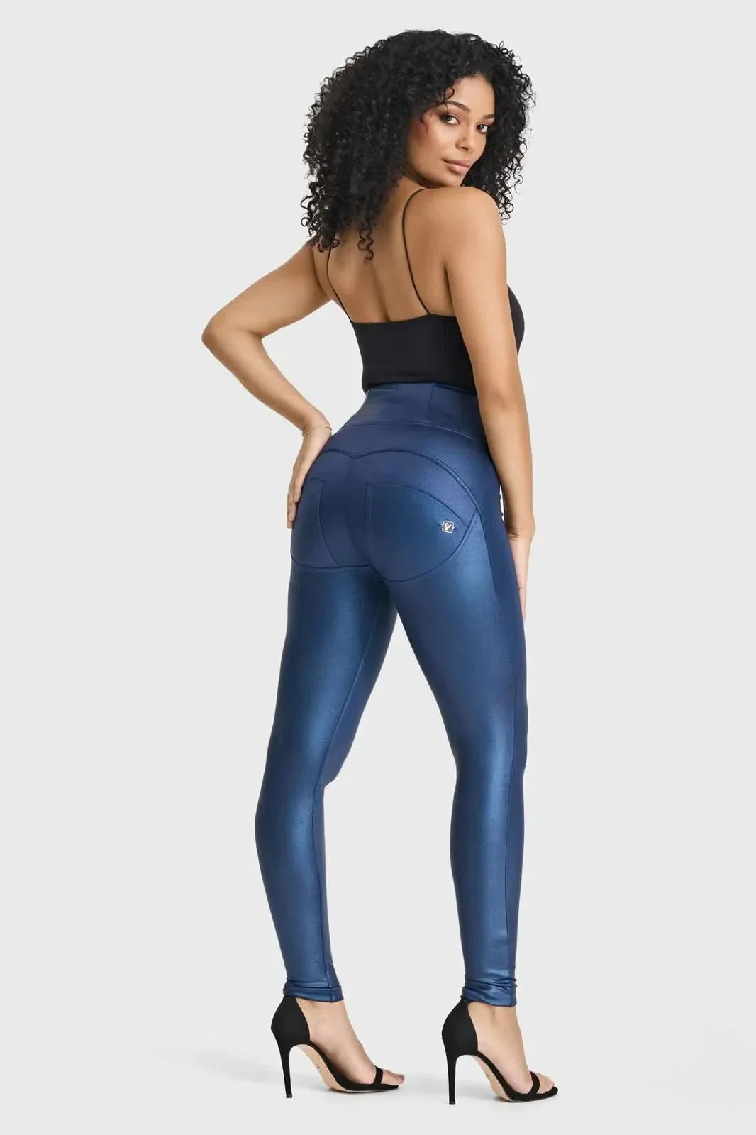 WRUP Luxe Shimmer - Super High Waisted - Full Length - Navy Blue - Image 3