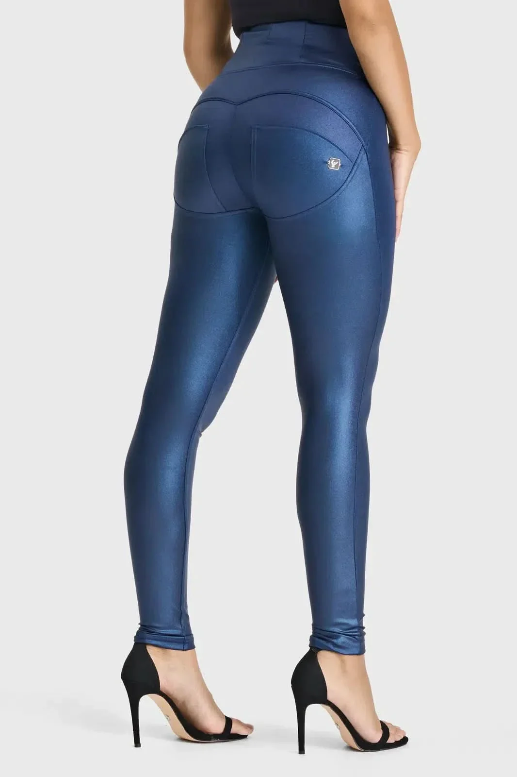 WRUP Luxe Shimmer - Super High Waisted - Full Length - Navy Blue - Image 4