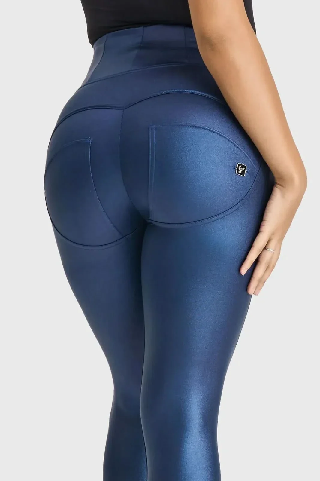 WRUP Luxe Shimmer - Super High Waisted - Full Length - Navy Blue - Image 7