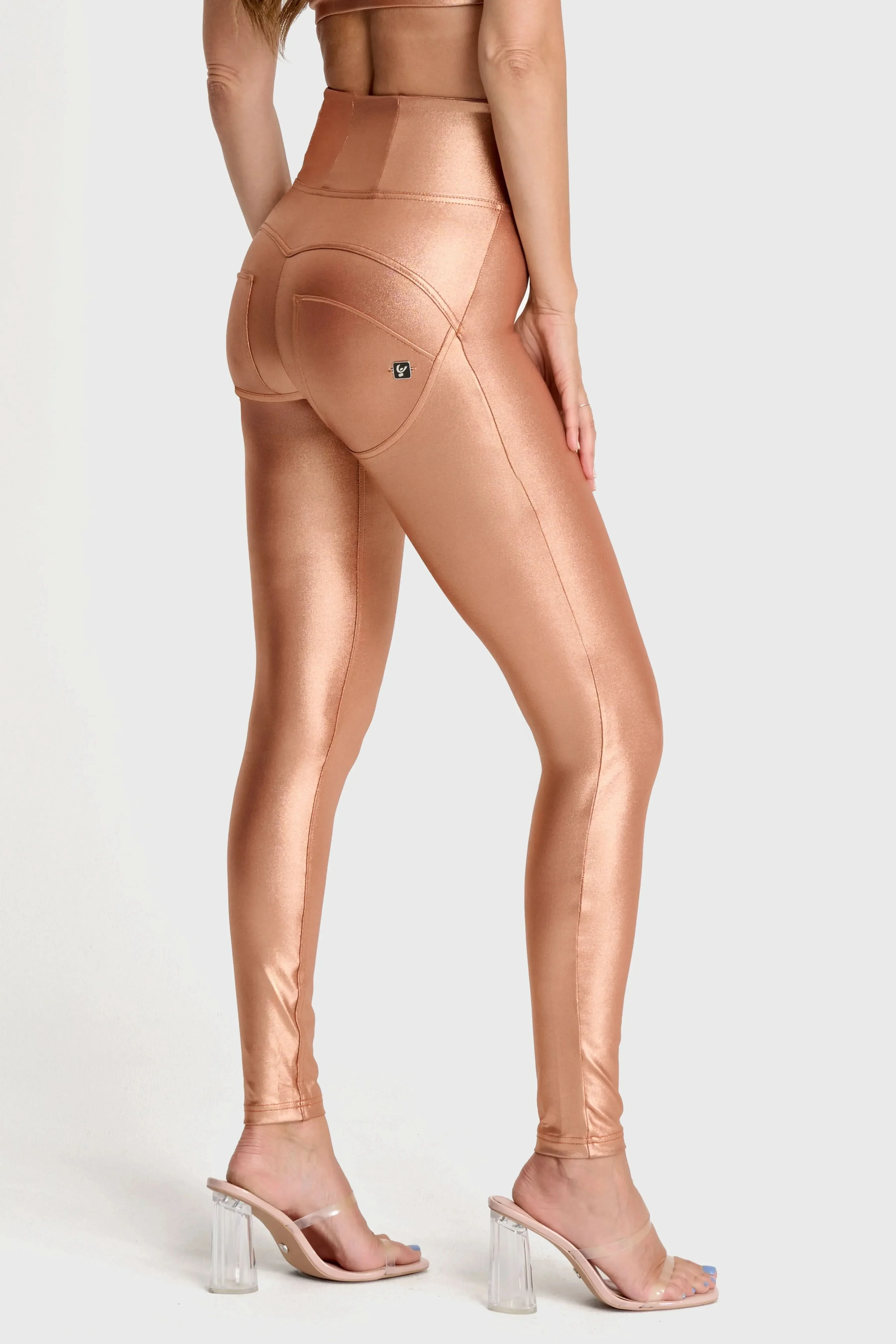 WRUP Luxe Shimmer - Super High Waisted - Full Length - Rose Gold - Image 5