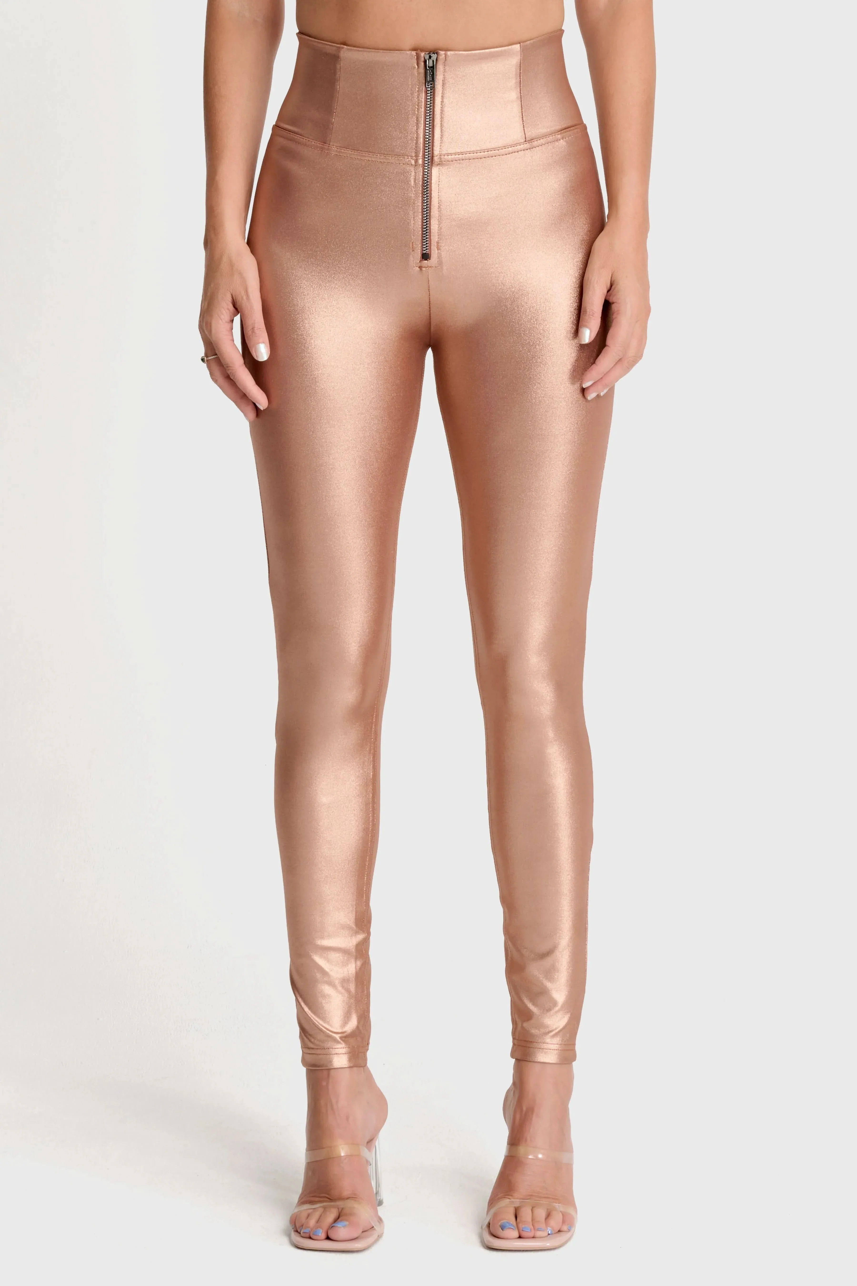 WRUP Luxe Shimmer - Super High Waisted - Full Length - Rose Gold - Image 6