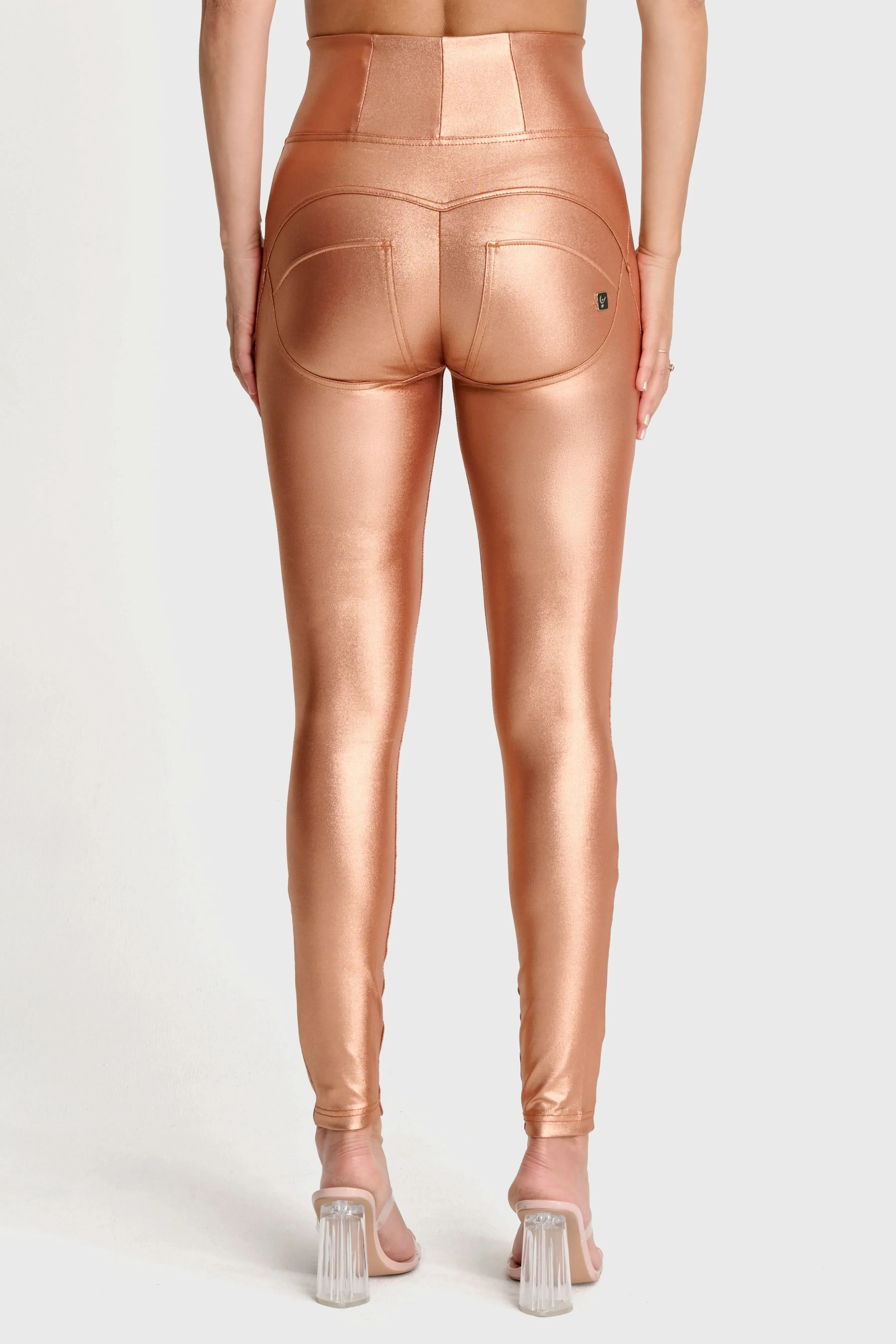 WRUP Luxe Shimmer - Super High Waisted - Full Length - Rose Gold - Image 7
