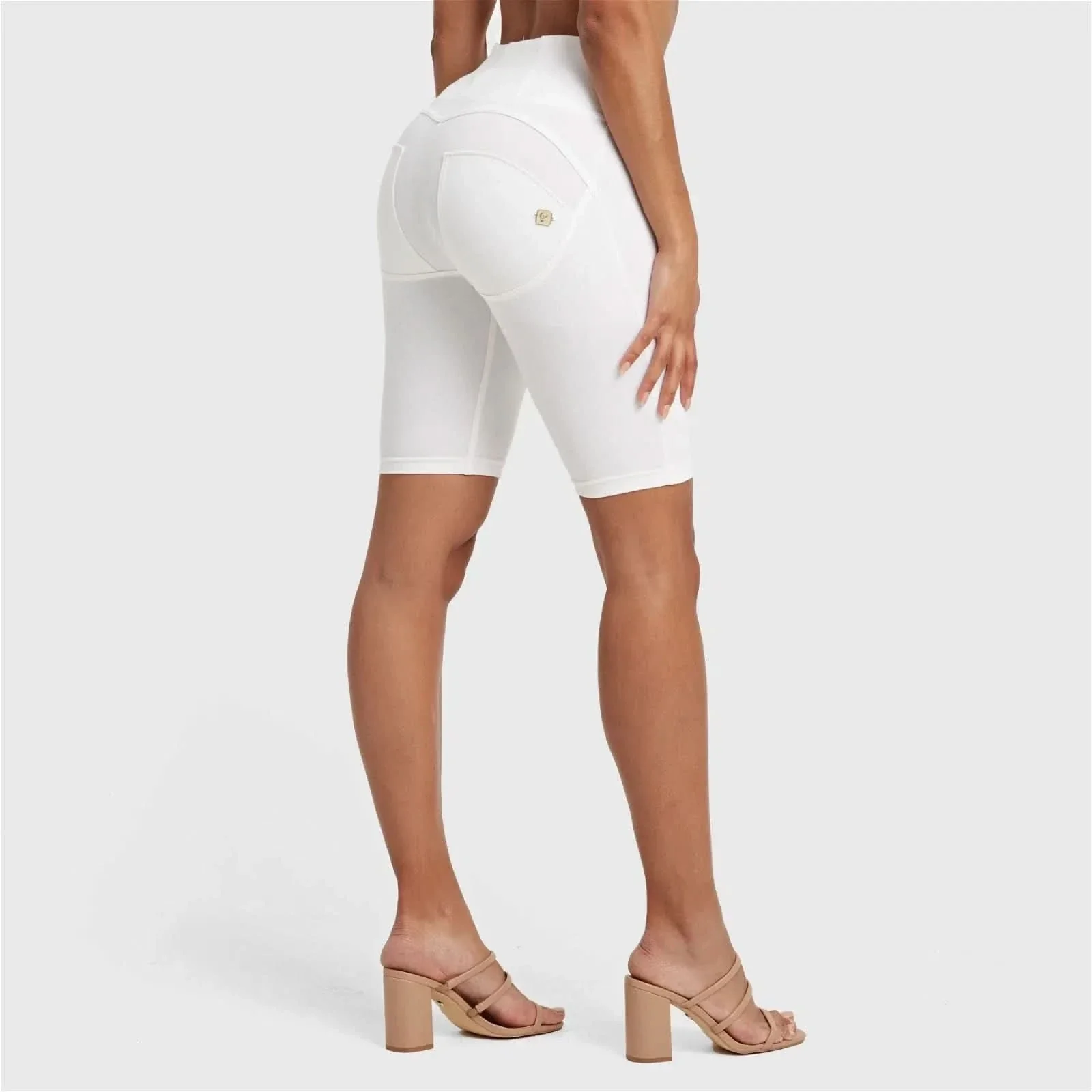 WRUP Drill Limited Edition - High Waisted - Biker Shorts - White - Image 3