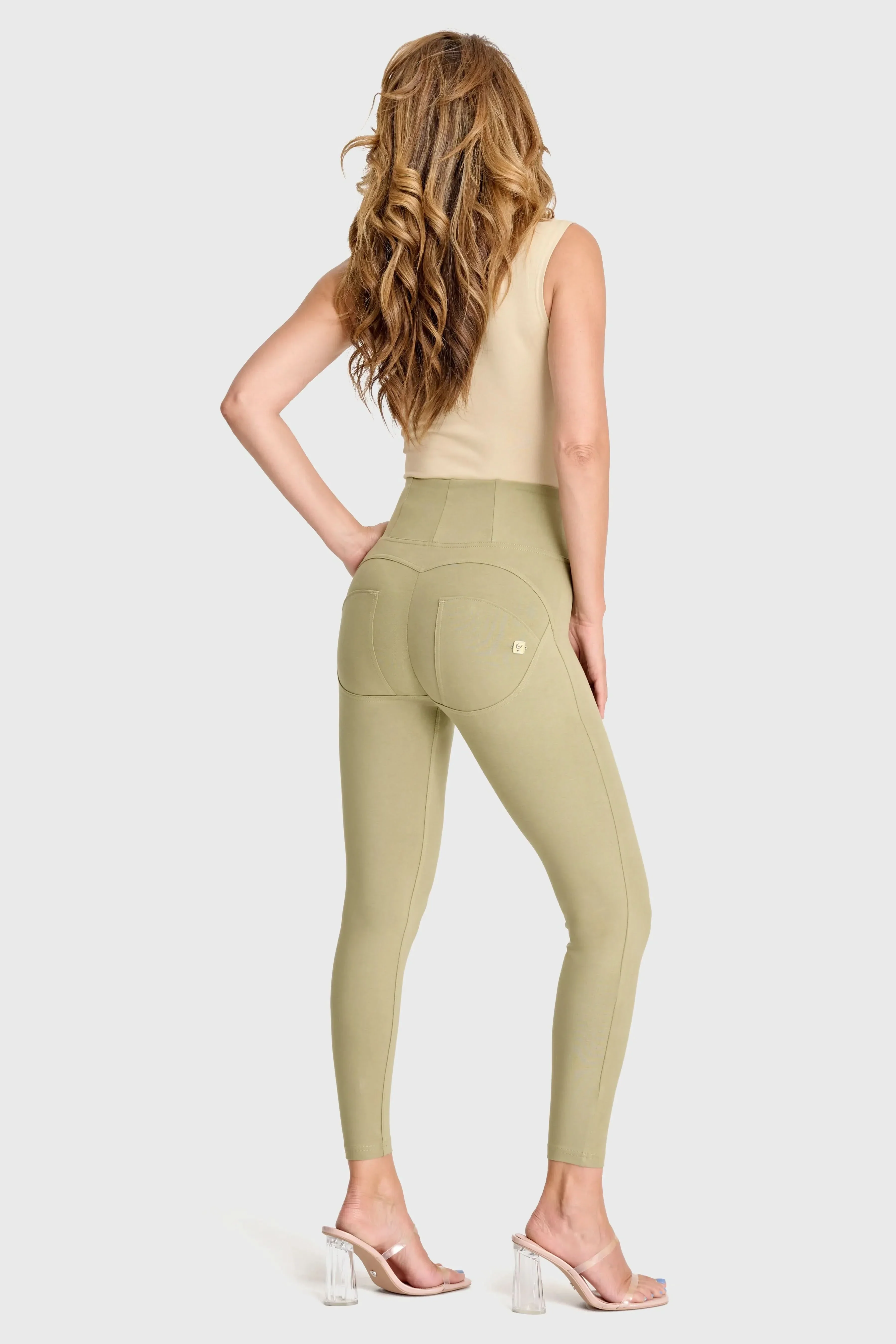WRUP Fashion - High Waisted - Ankle Length - Sage Green - Image 3