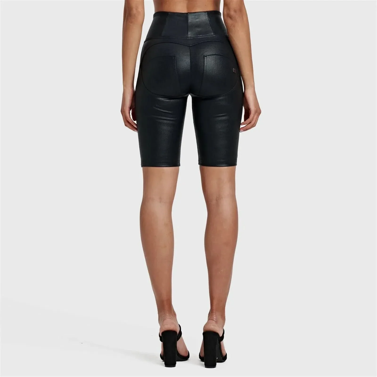 WRUP Metallic Lurex - High Waisted - Biker Shorts - Midnight Black - Image 4
