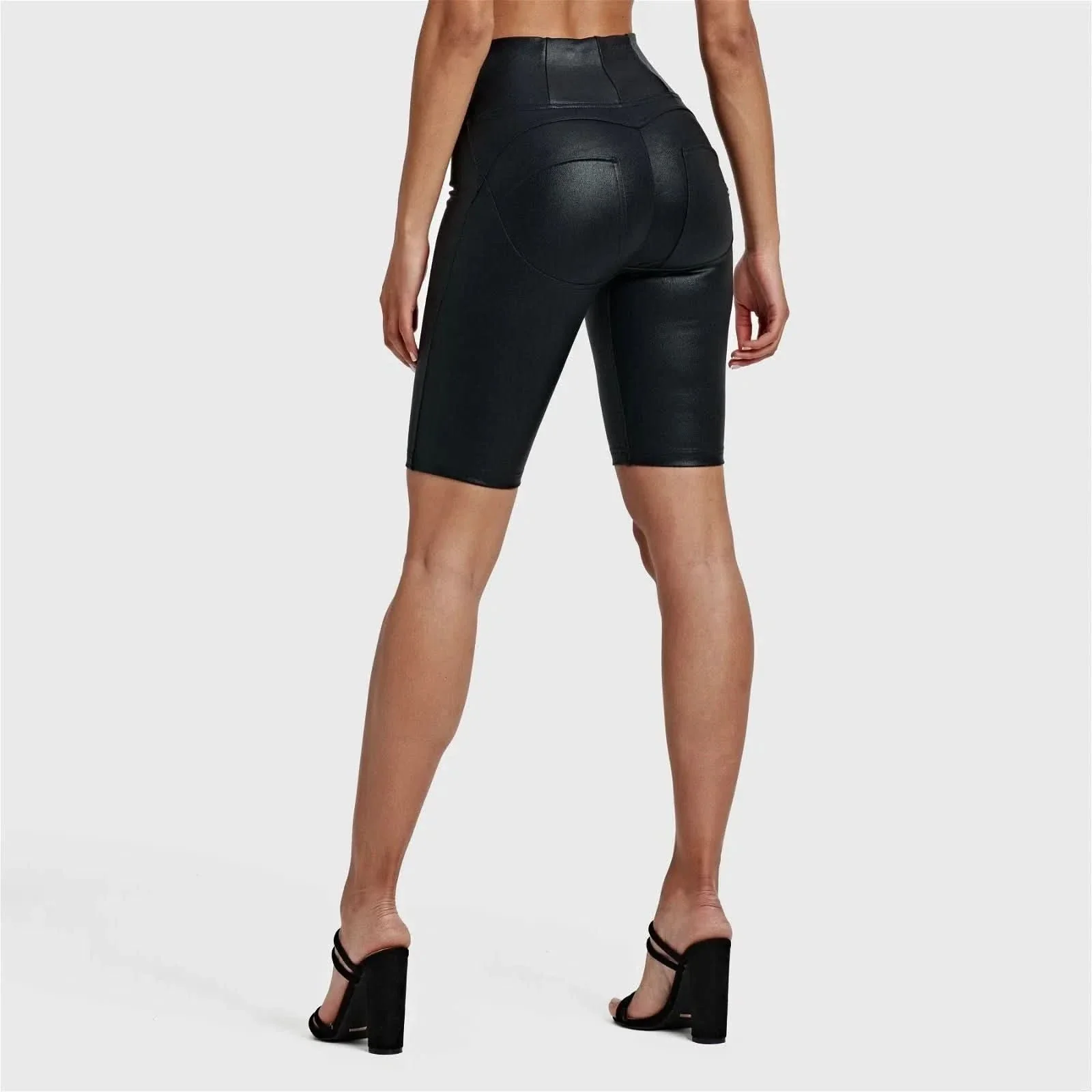 WRUP Metallic Lurex - High Waisted - Biker Shorts - Midnight Black - Image 5