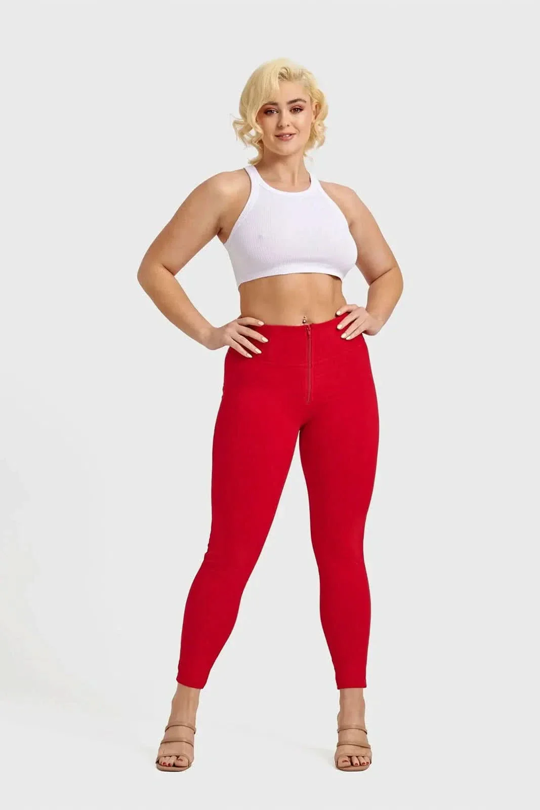 WRUP Fashion - High Waisted - Full Length - Red - Image 14